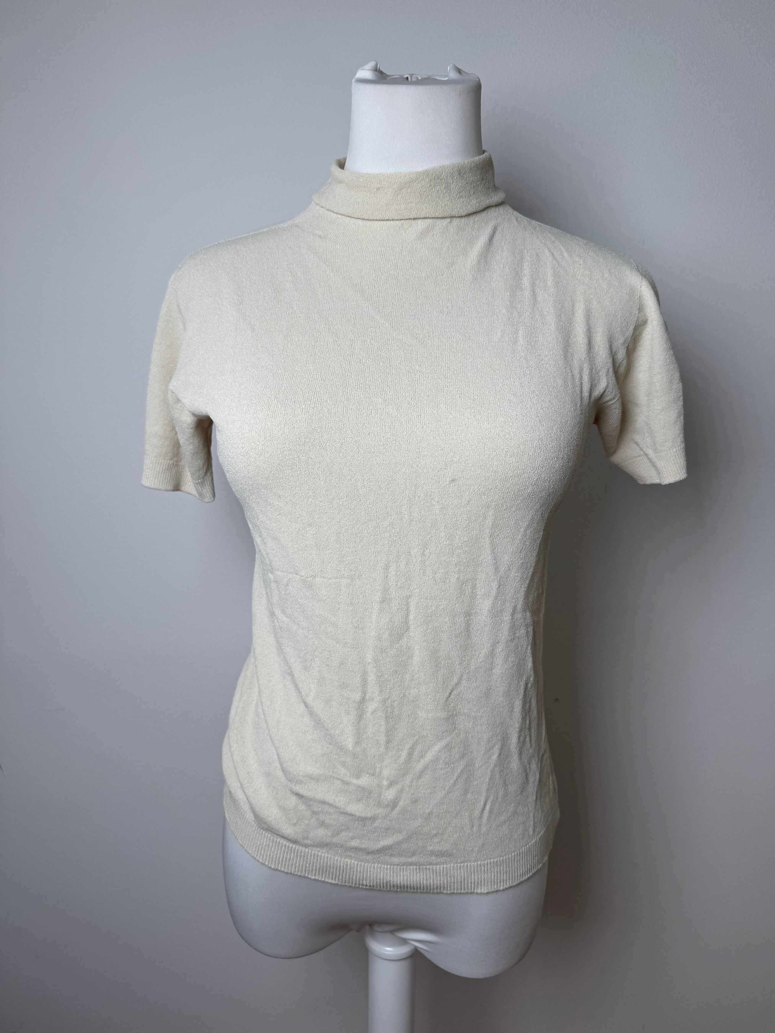 Issey Miyake Vintage Turtleneck Top Beige 38/M Size M / US 6-8 / IT 42-44 - 1 Thumbnail