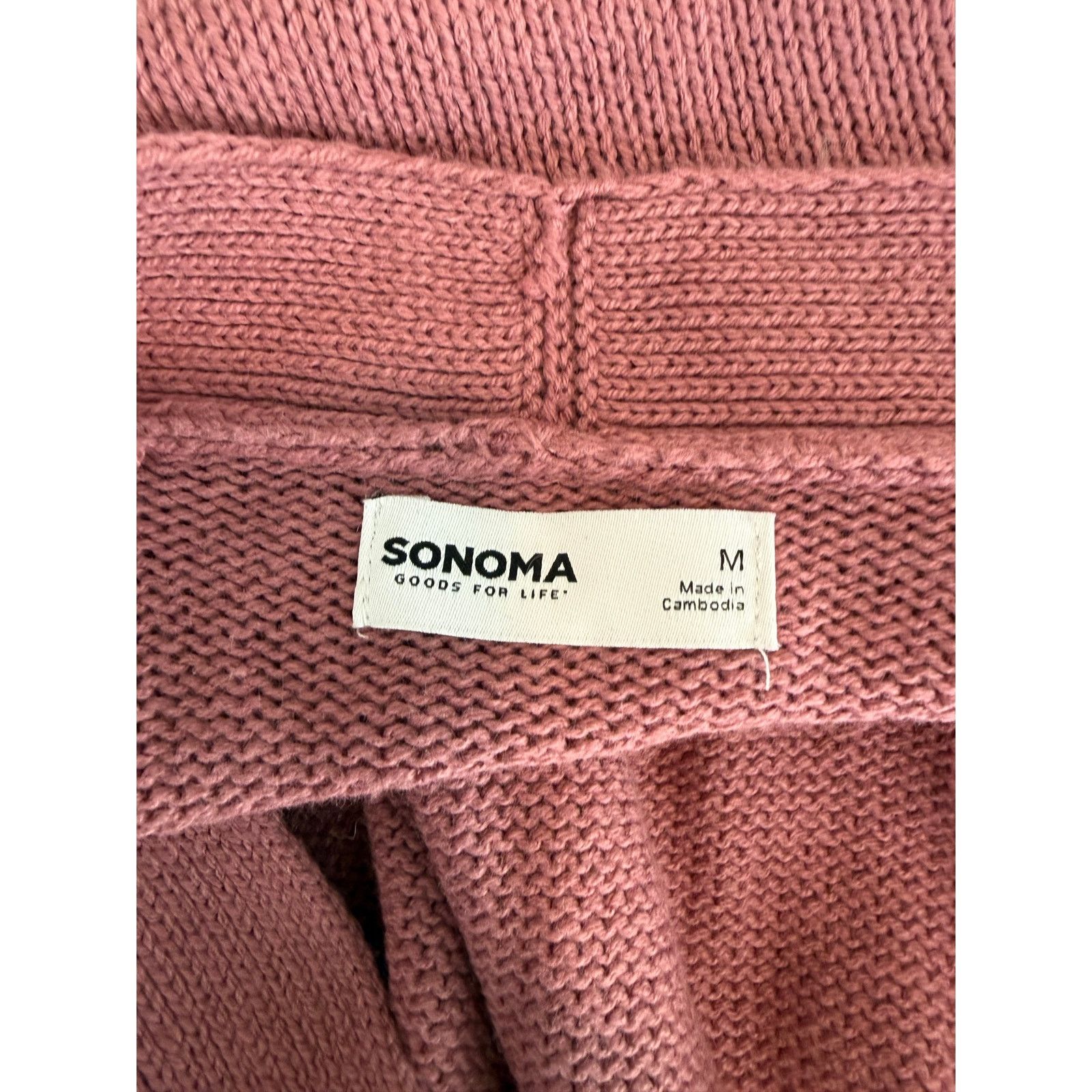 Sonoma Sonoma Dusty Mauve Open Front Knit Cardigan Women M - A008 Size M / US 6-8 / IT 42-44 - 5 Thumbnail
