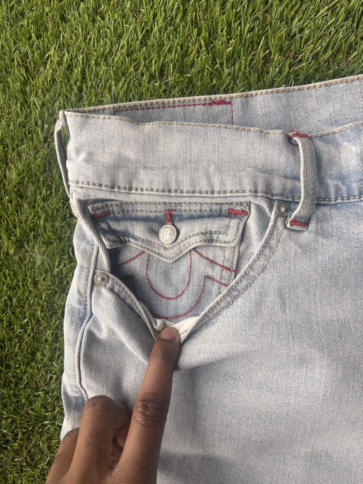True Religion True Religion Blue Denim Jean Shorts Size US 36 / EU 52 - 3 Thumbnail