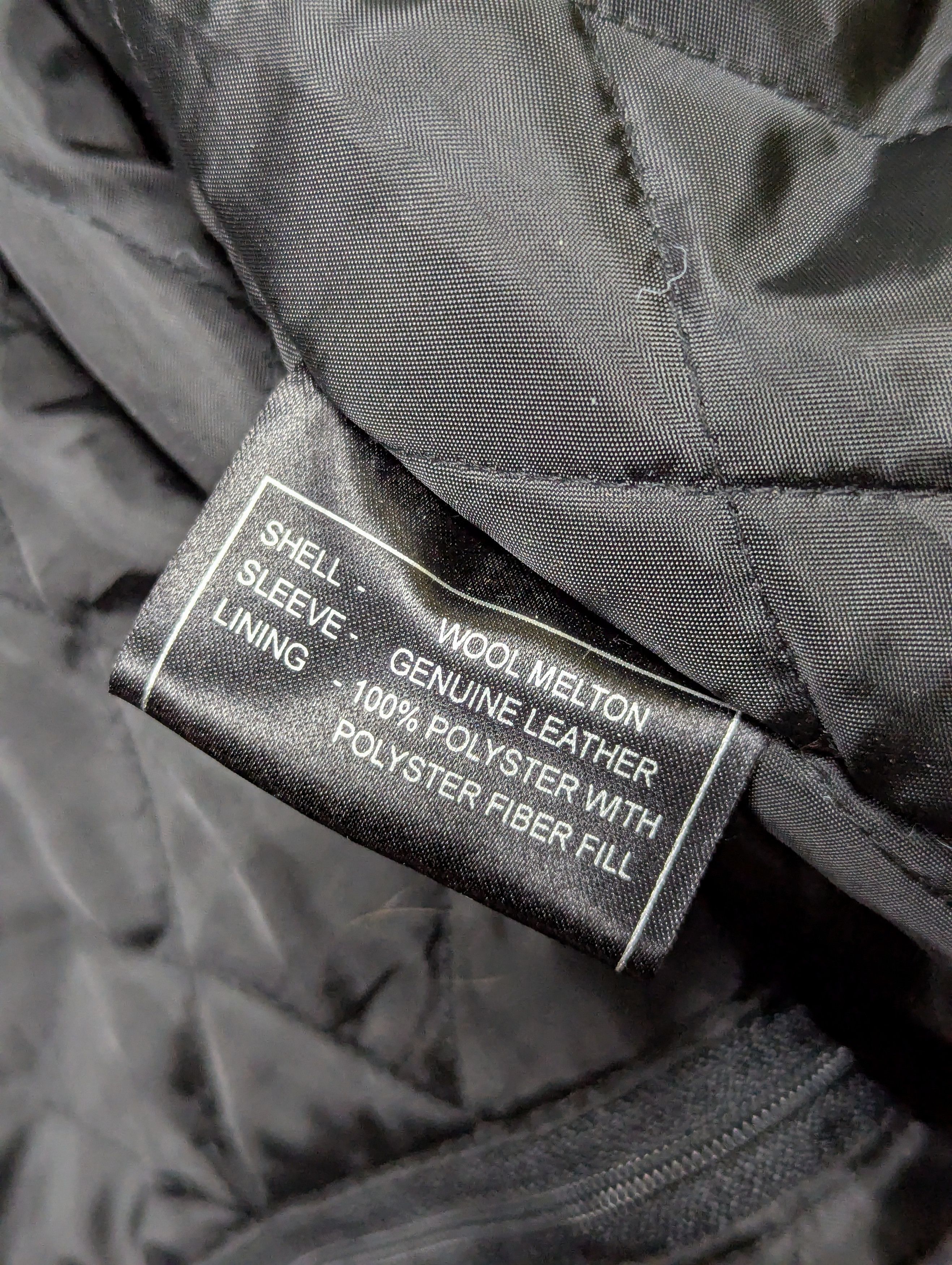 Vintage Rockabilly VTG 80s Wool Leather Black Bomber Varsity Jacket Size US L / EU 52-54 / 3 - 10 Thumbnail