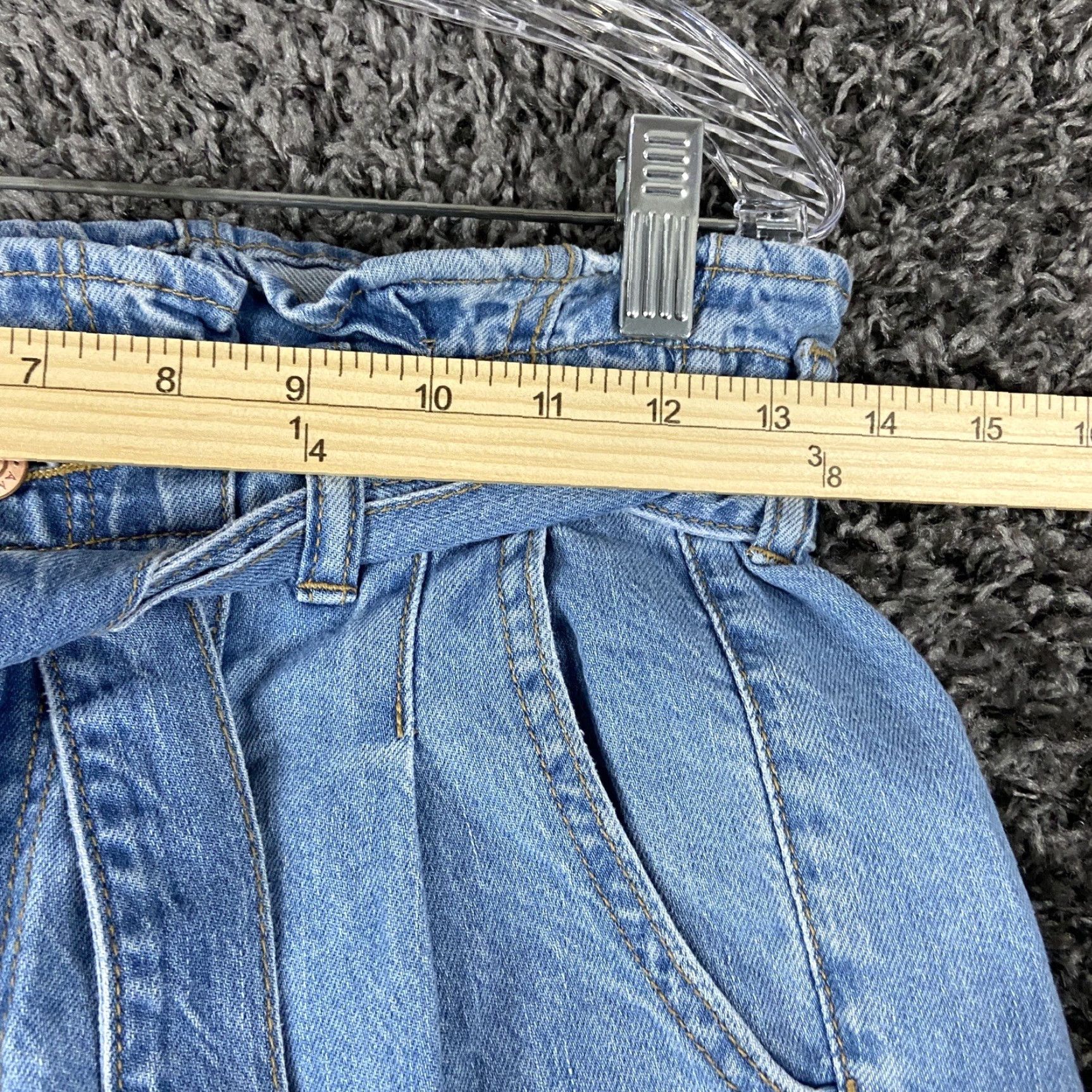 American Eagle Outfitters American Eagle Outfitters Shorts Womens 4 Blue Denim Belted Ruffle Hem Mom Size 27" / US 4 / IT 40 - 7 Thumbnail