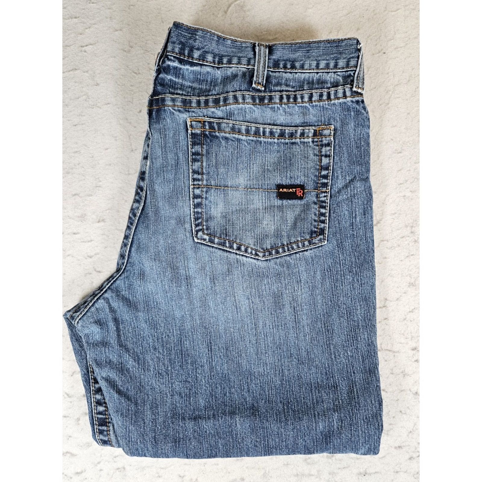 Ariat Ariat FR Fire Resistant M3 Loose Straight Blue Jeans Mens Sz 44x32 CAT2 Workwear Size US 44 / EU 60 - 2 Thumbnail
