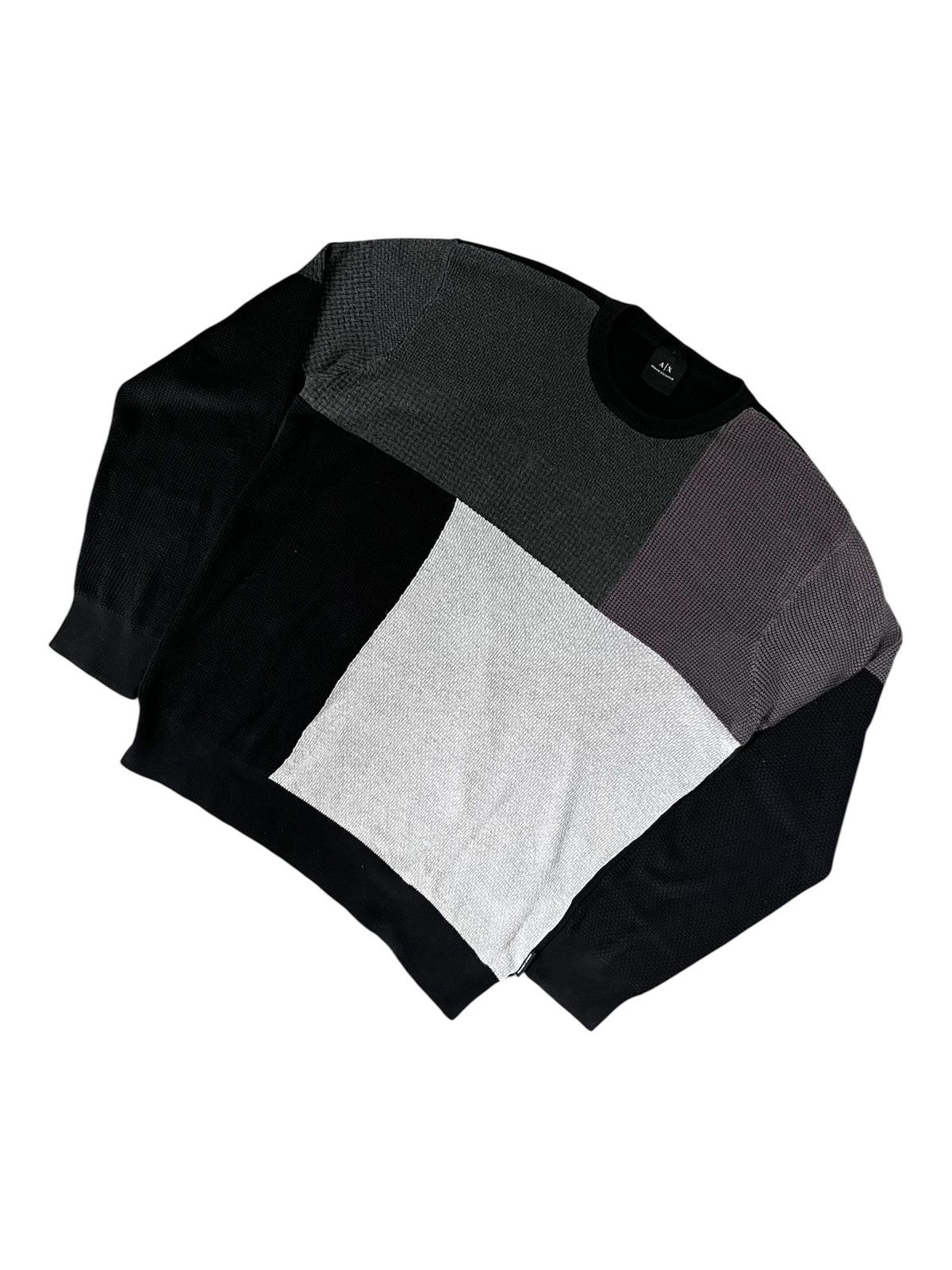 Armani Exchange Armani Exchange Color Block Knitwear Size US L / EU 52-54 / 3 - 3 Thumbnail
