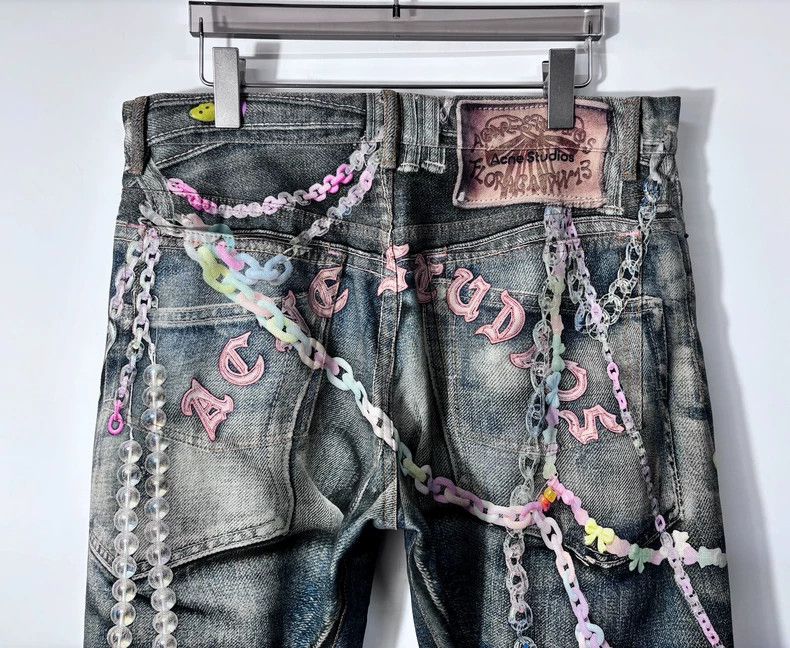 Acne Studios acne studios Candy pants chain 3d digital printed jeans 250 Size US 34 / EU 50 - 4 Thumbnail