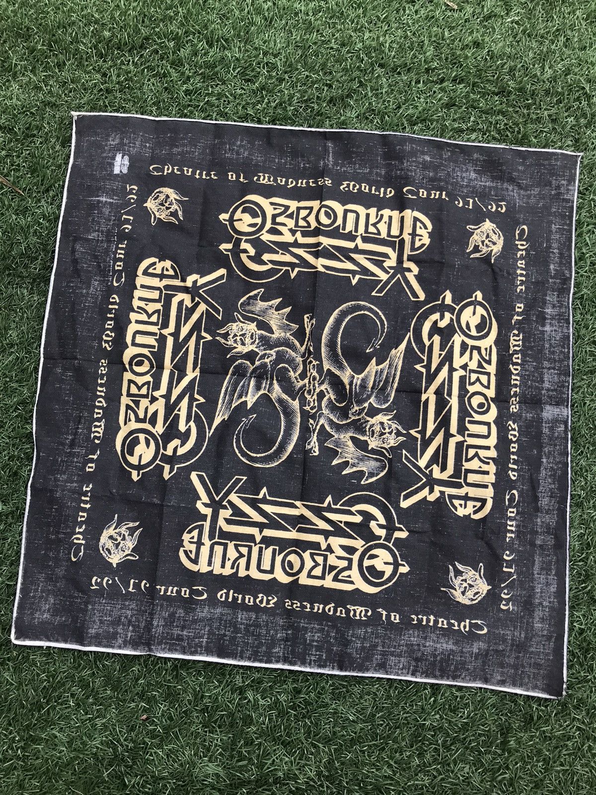 Ozzy Osbourne Vintage 90s Ozzy Osbourne Tour Bandana Scarf Shirt Size ONE SIZE - 8 Thumbnail
