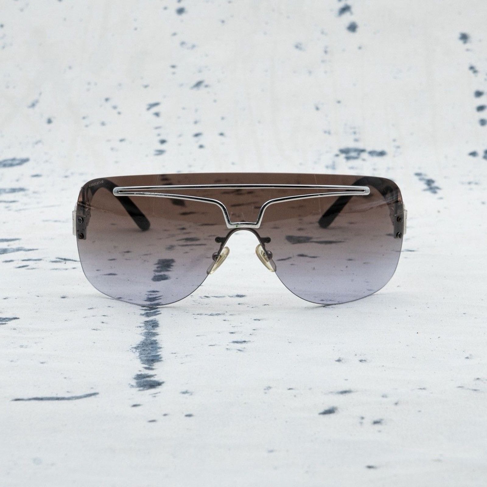 Versace × Vintage Vintage versace medusa logo gradient brown shield sunglasses Size ONE SIZE - 2 Thumbnail