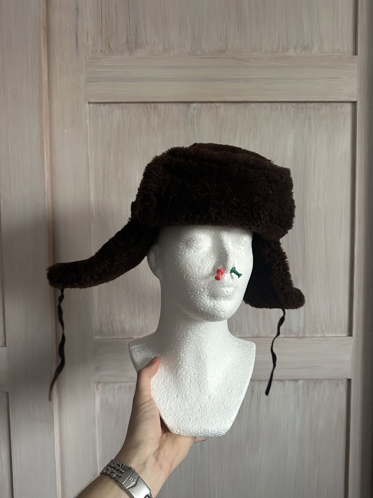 Vintage Vintage shearling bomber hat Size 26 - 1 Thumbnail