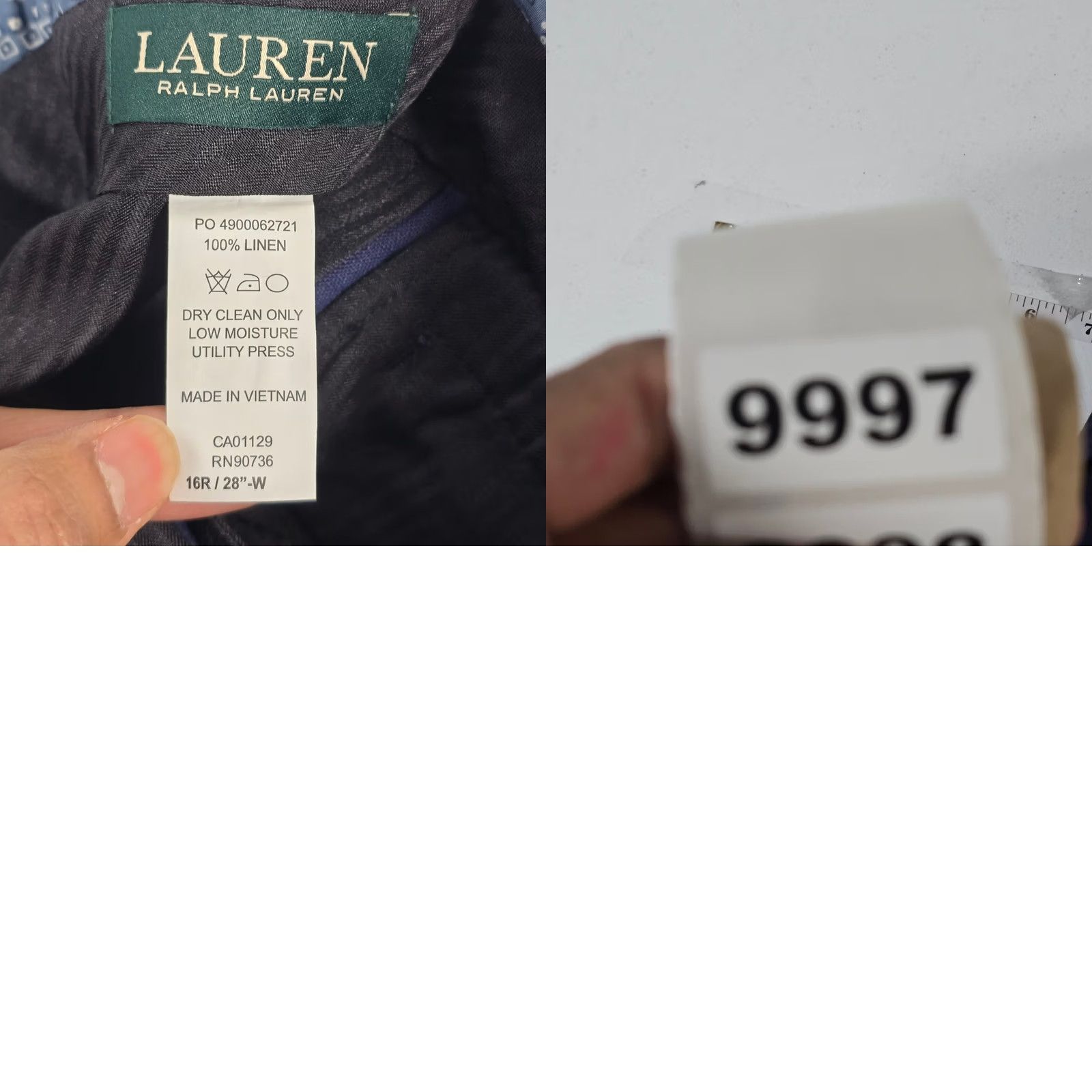 Ralph Lauren VINTAGE? No. (Please ignore) Size 38" / US 16 / IT 52 - 8 Thumbnail