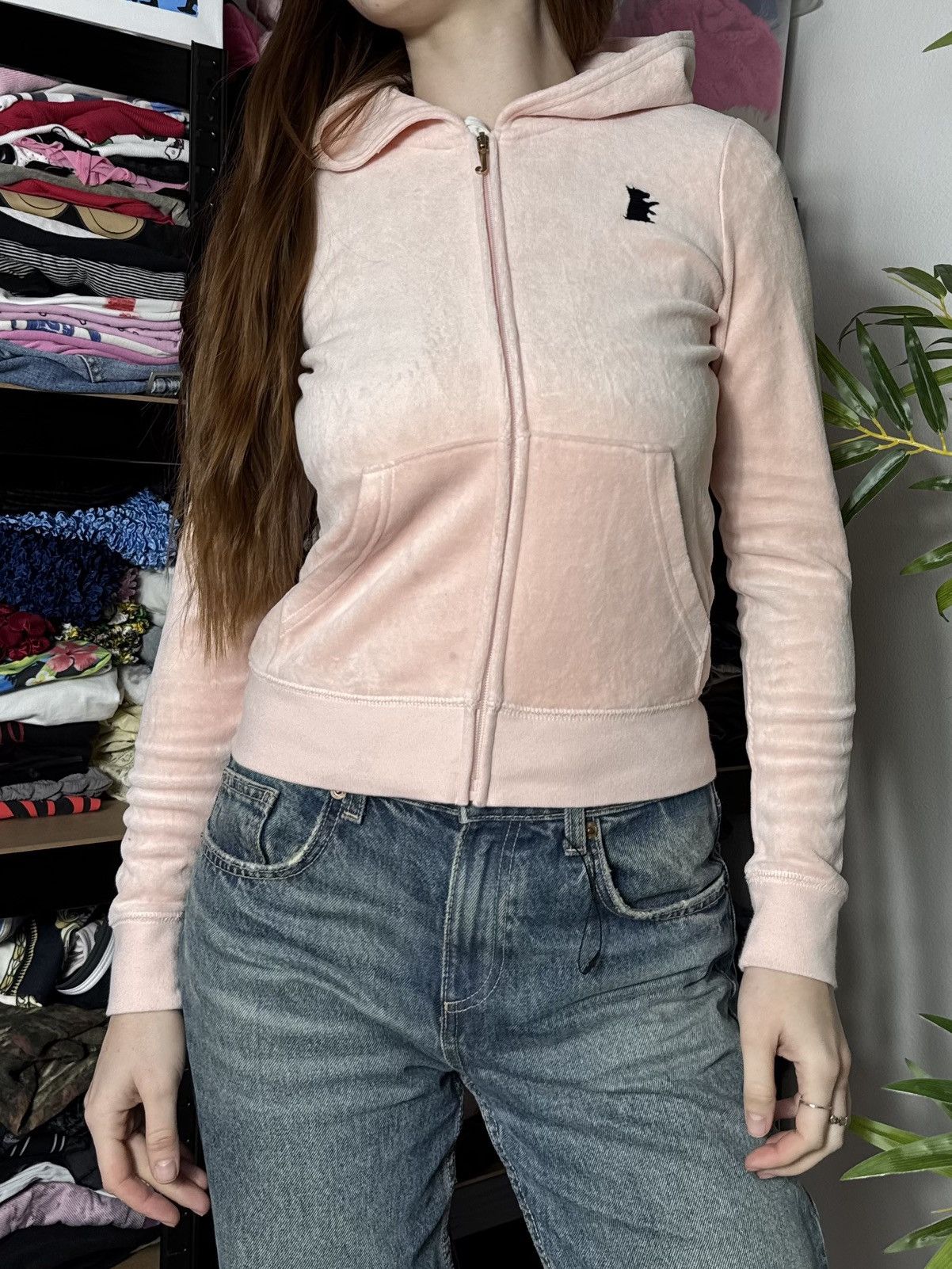 Juicy Couture VINTAGE VELOUR JUICY COUTURE BASIC ZIP UP HOODIE Size XS / US 0-2 / IT 36-38 - 1 Thumbnail