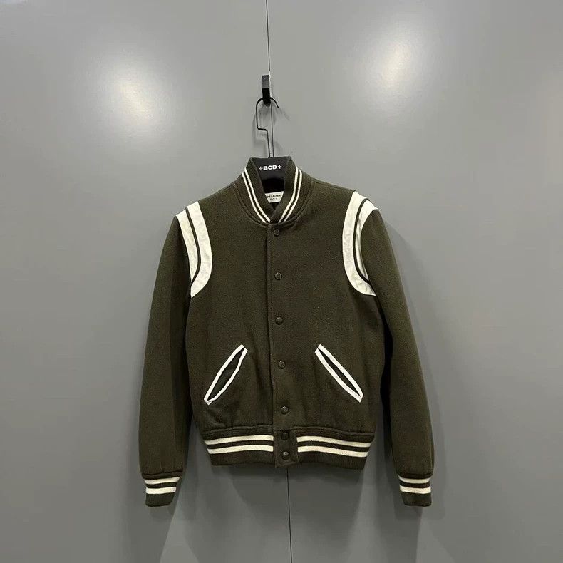 Saint Laurent Paris Saint Laurent Paris Olive Green Teddy Jacket 2505-Nextarrow Size US S / EU 44-46 / 1 - 1 Thumbnail