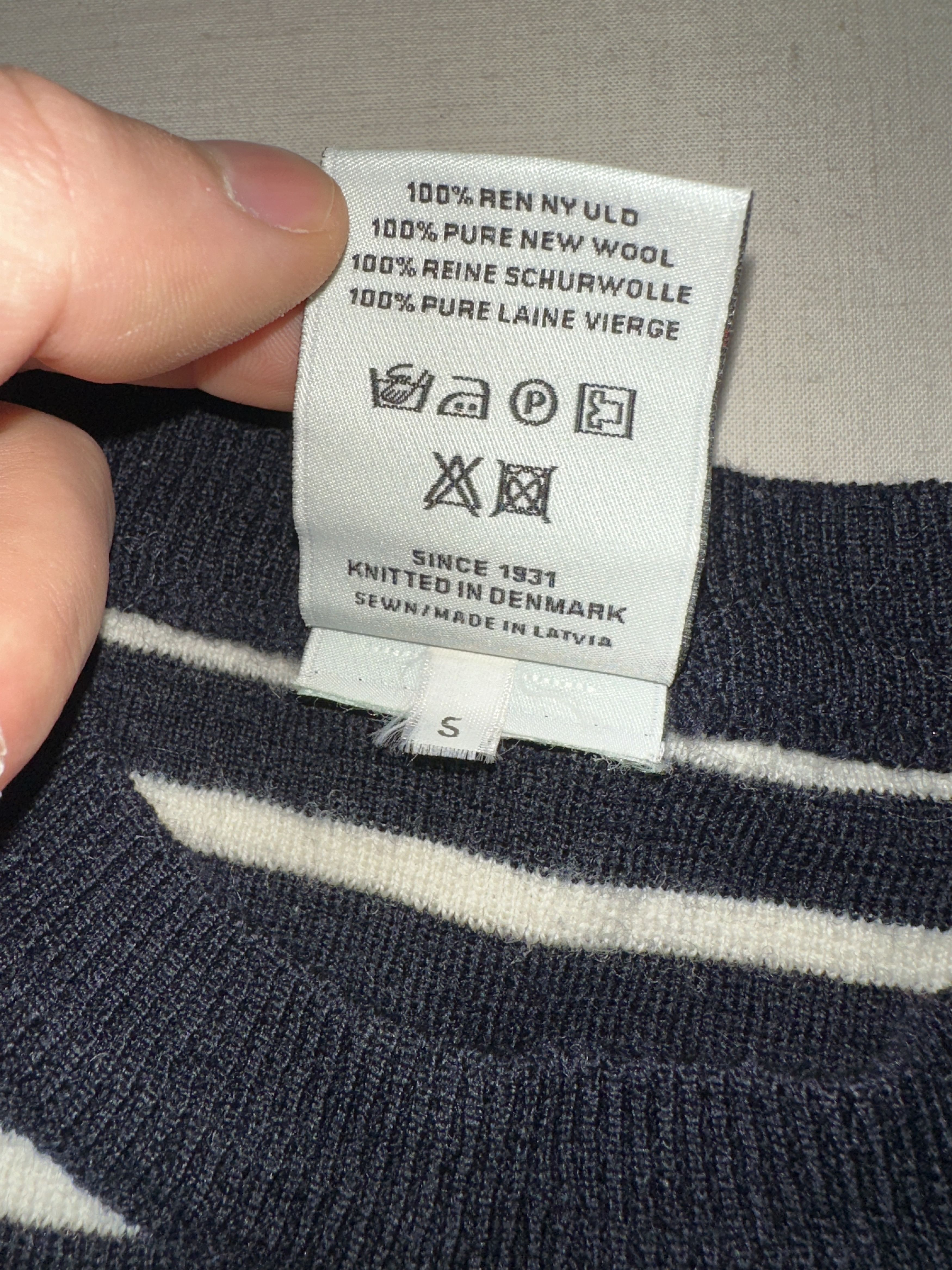 S.N.S. Herning SNS Herning 100% Virgin Wool Breton Stripe Sweater Size S Size US S / EU 44-46 / 1 - 10 Thumbnail
