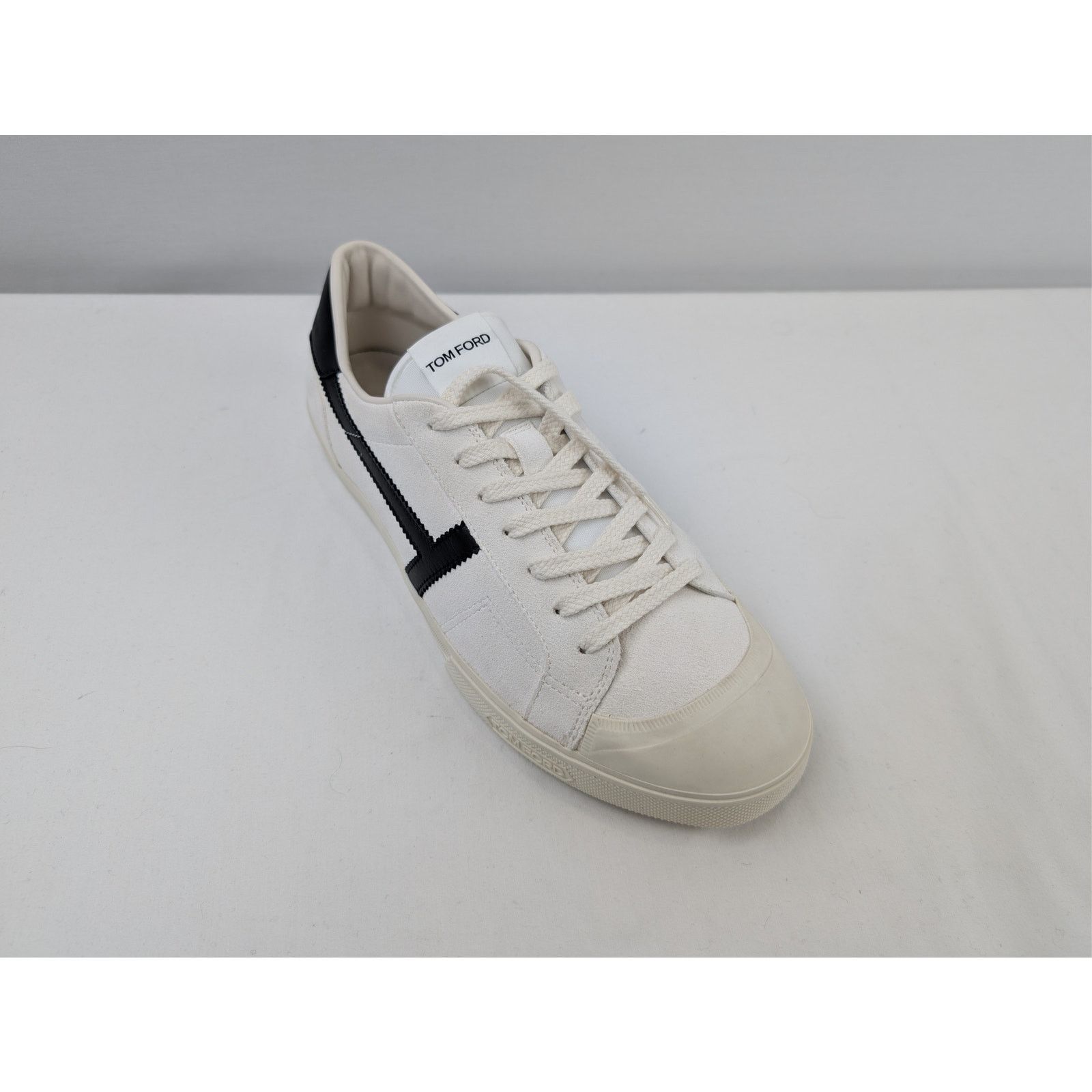 Tom Ford o1rshd1 Jarvis leather low-top sneakers in white/black Size US 8 / EU 41 - 3 Thumbnail