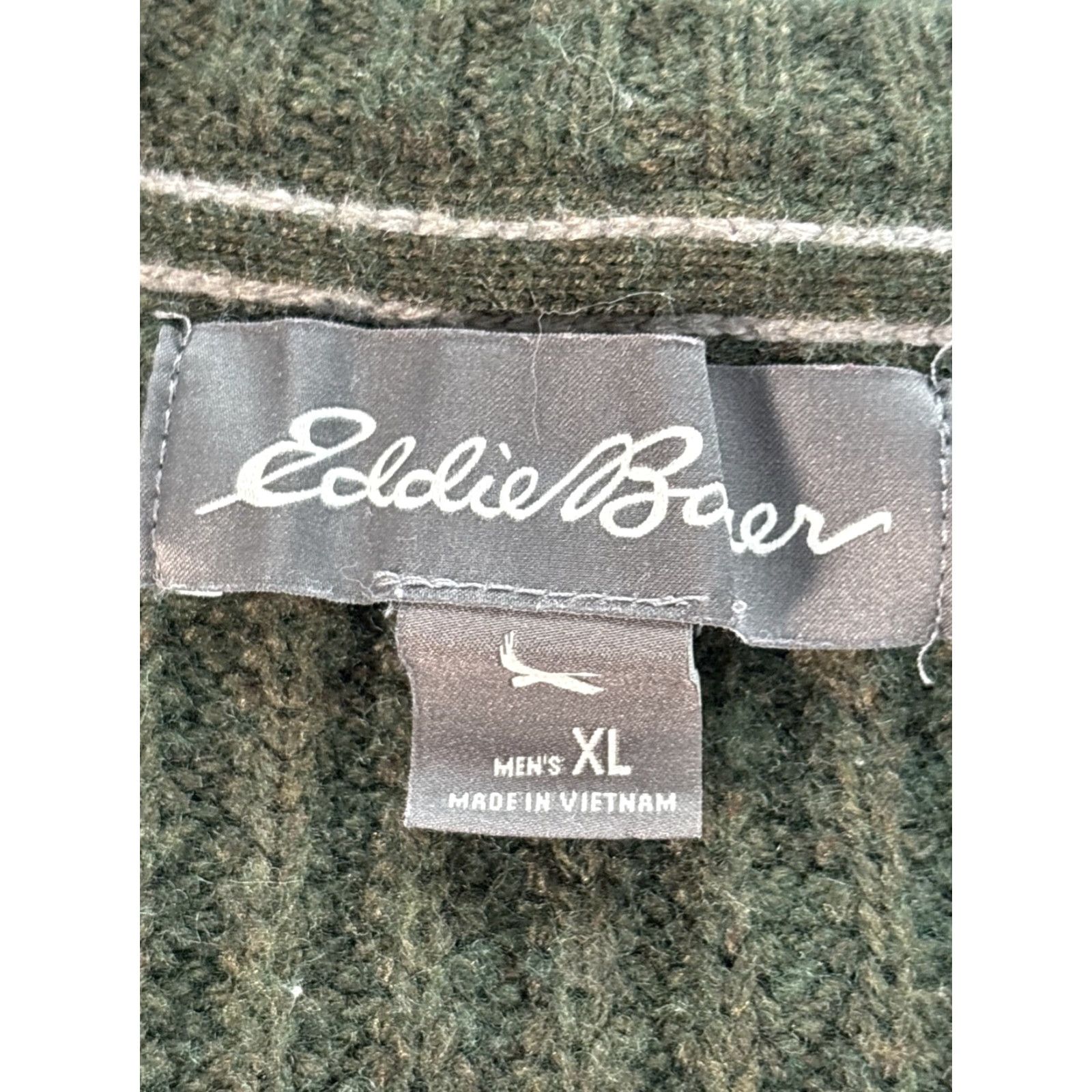 Eddie Bauer Eddie Bauer Sweater Men XL Green Commando Ribbed Knit Hiking Pullover Crew Neck Knit All Seasons Vintage? No (But exclude). Size US XL / EU 56 / 4 - 4 Thumbnail