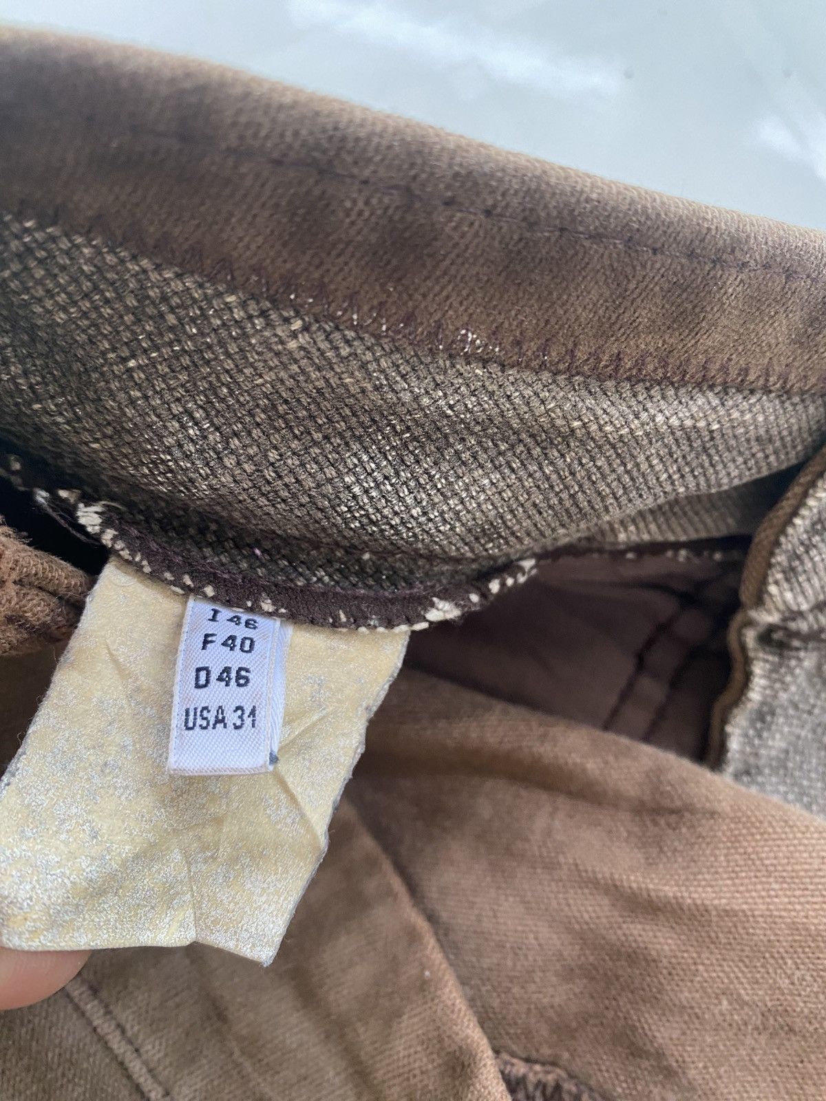 Marithe + Francois Girbaud MFG Distressed Whisky Brown Jeans Size US 32 / EU 48 - 11 Thumbnail