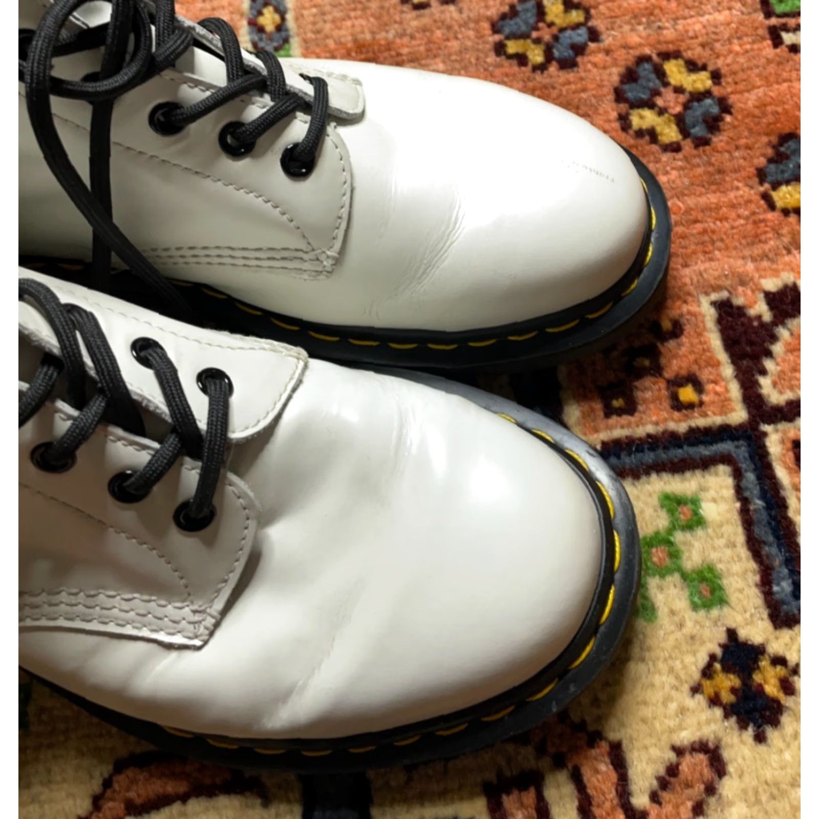 Dr. Martens Dr. Martens Air Wair Boots Women's US 10L White 8-Lace Combat Style Grunge Retro Womens Size US 8 / IT 38 - 7 Thumbnail