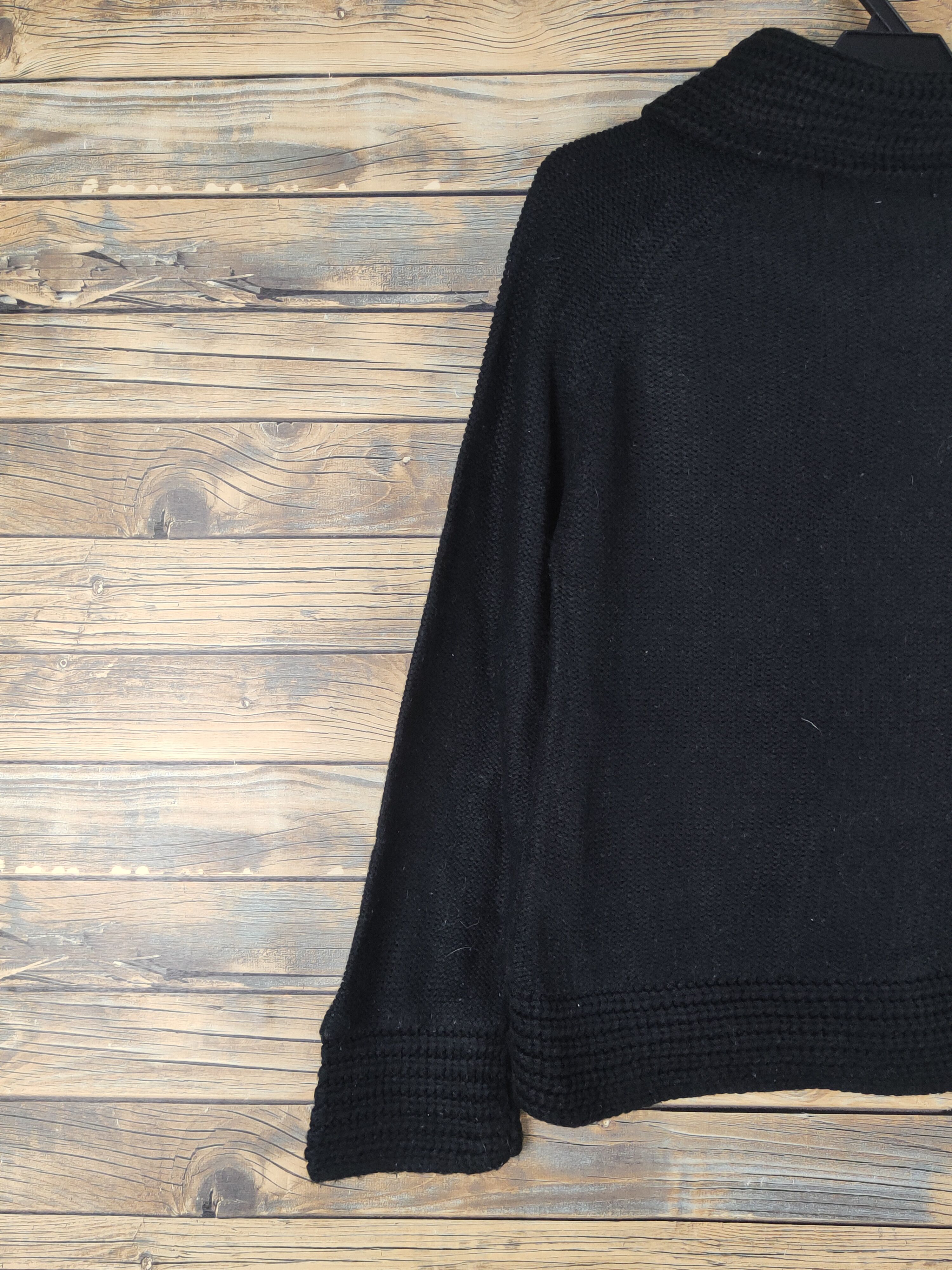 Japanese Brand B.K.M.S Black Knitwear Cardigan #W1509 Size M / US 6-8 / IT 42-44 - 8 Thumbnail