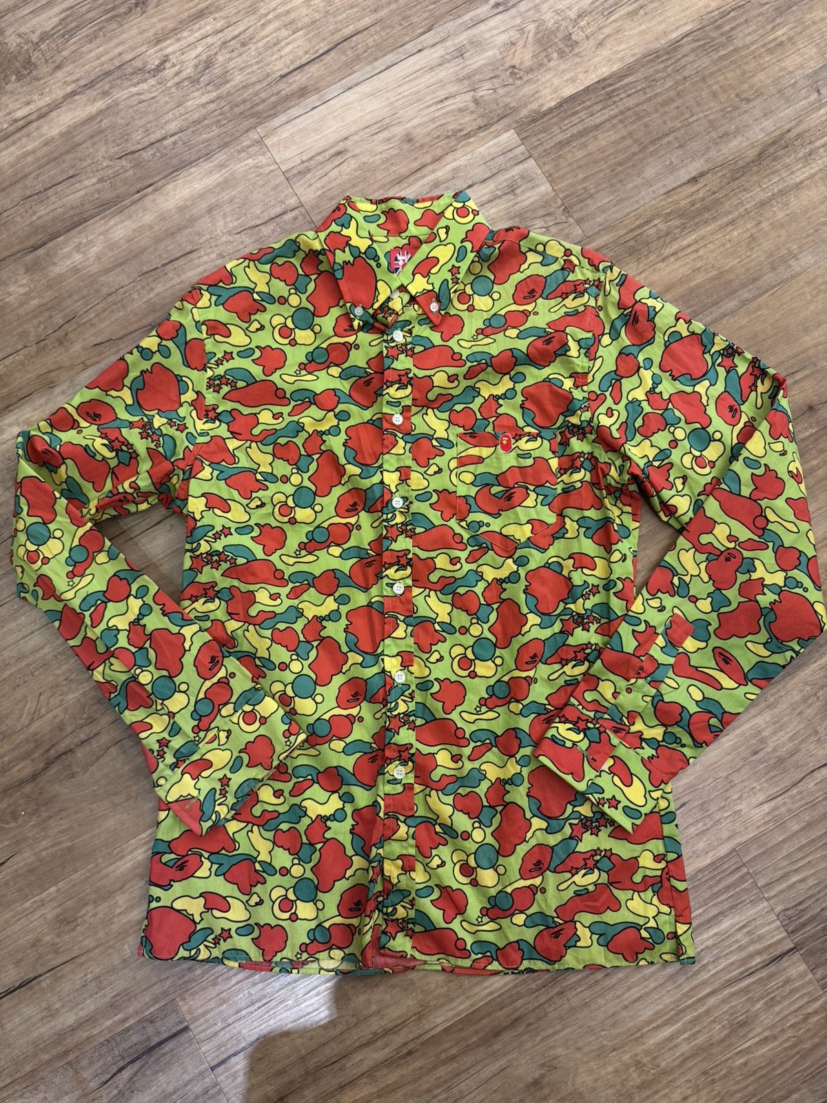 Bape A Bathing Ape psyche camo long sleeve shirt Size US L / EU 52-54 / 3 - 1 Thumbnail