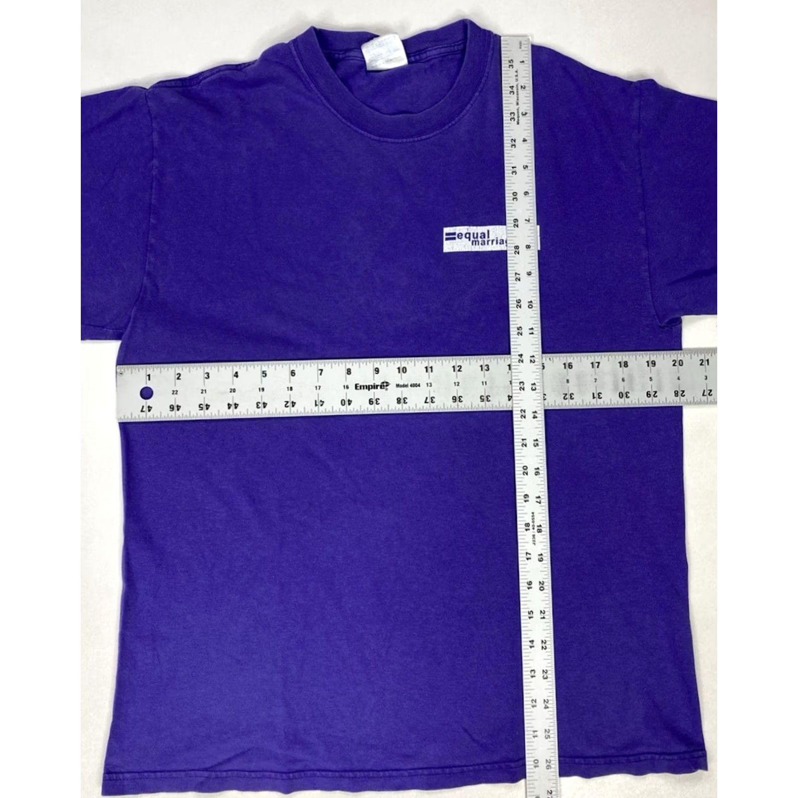 Hanes VINTAGE Hanes T-Shirt Graphic Print Logo Equal Marriage Men Medium Purple Short Sleeve Size US M / EU 48-50 / 2 - 7 Thumbnail