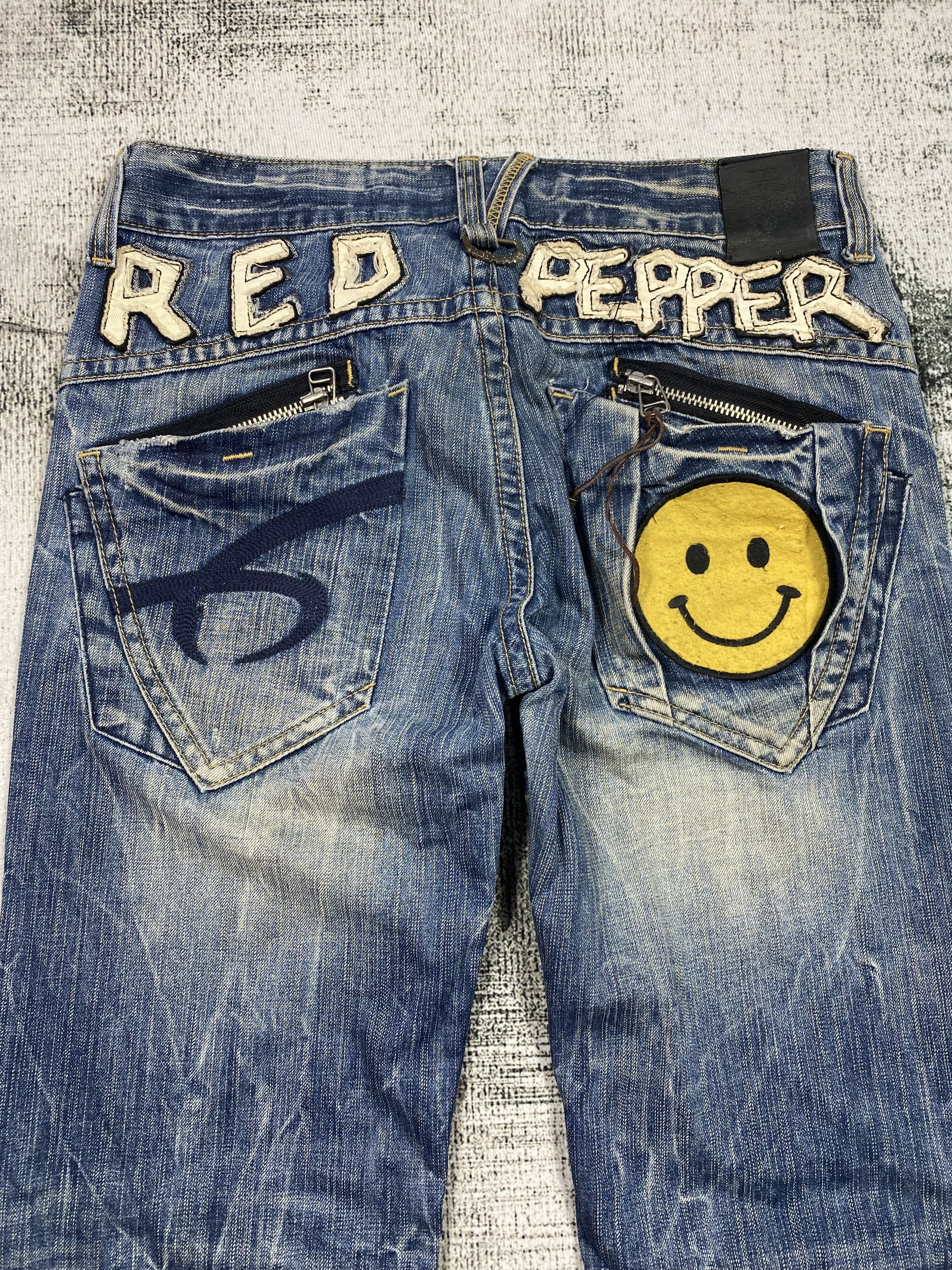 Japanese Brand SICKS💥Japanese Jeans Red Pepper & Denim Whiskers Distress Size US 32 / EU 48 - 13 Thumbnail