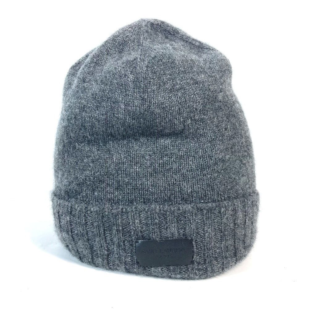 Saint Laurent Paris Saint Laurent Paris Leather Tag Logo Beanie Chapeau Knitted Hat Knit Cap Wool Men Size ONE SIZE - 1 Thumbnail