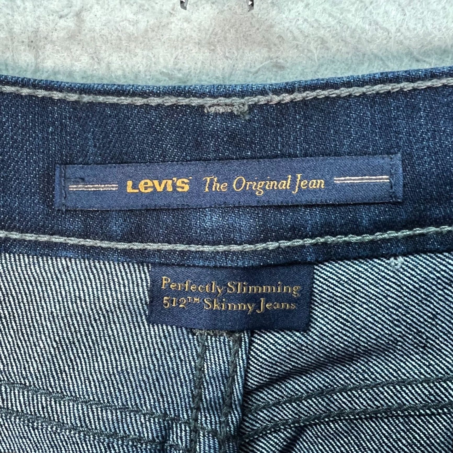 Levi's Levi's 512 Perfectly Slimming Womens Jeans Dark Wash 28 in Inseam Denim Cotton Blend Skinny Size 32" / US 10 / IT 46 - 3 Thumbnail