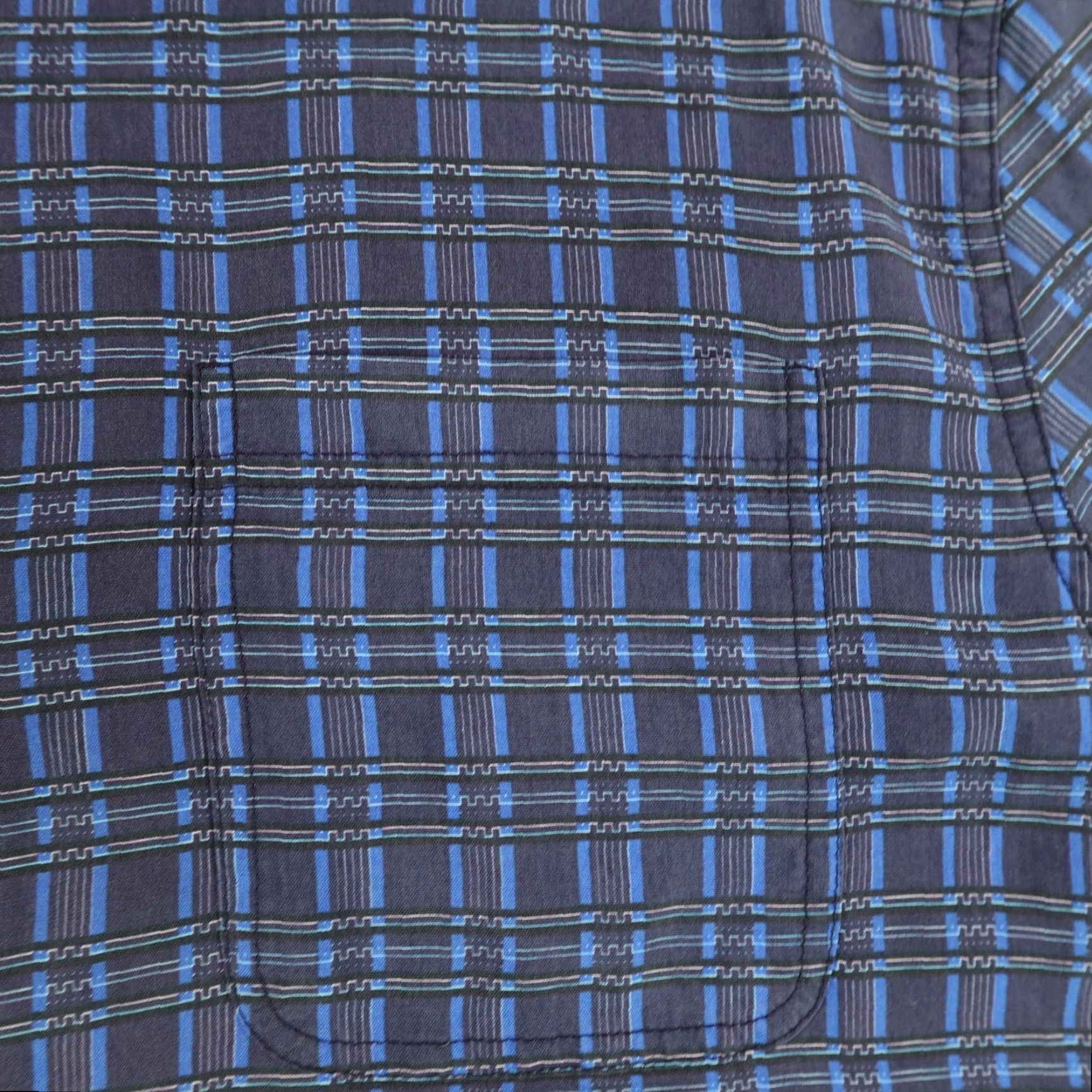 Nat Nast VINTAGE Nat Nast Men’s Shirt XL Blue Plaid Silk Short Sleeve Collared Button-Up Beach Outdoor Size US XL / EU 56 / 4 - 3 Thumbnail