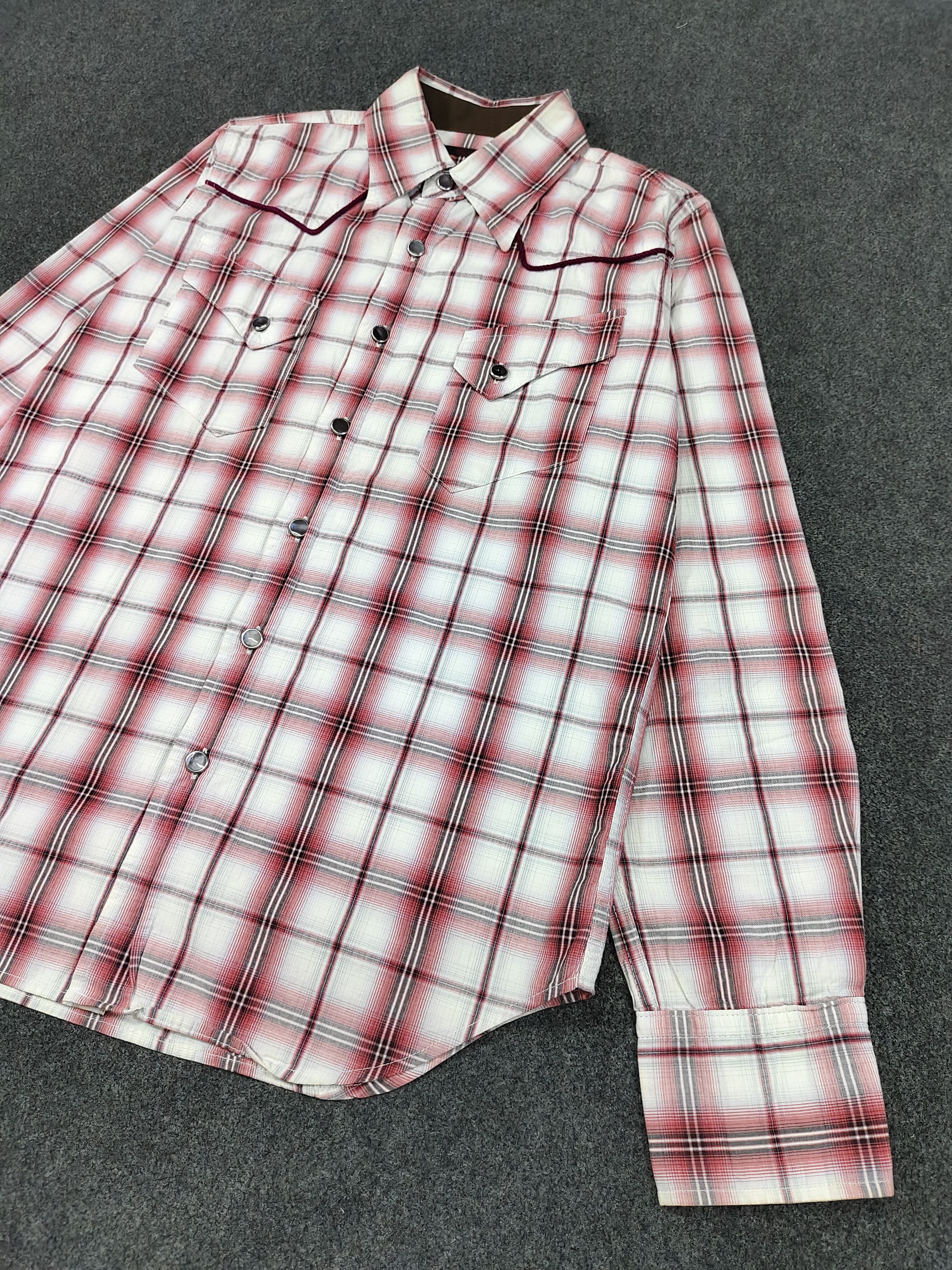 Full Count & Co. Full Count🇯🇵 Western Gradient Plaid & Contras Piping Shirt Size US S / EU 44-46 / 1 - 2 Thumbnail