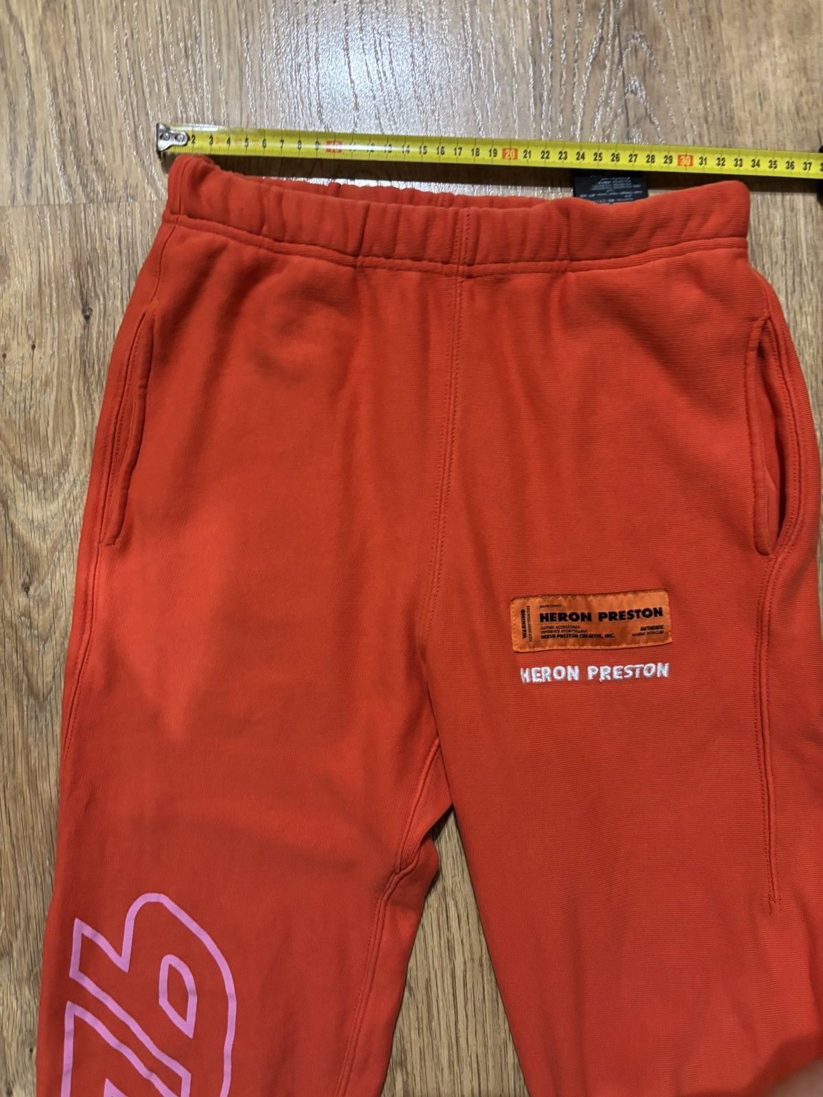 Heron Preston Heron Preston Orange "Стиль" Sweatpants Size US 32 / EU 48 - 3 Thumbnail