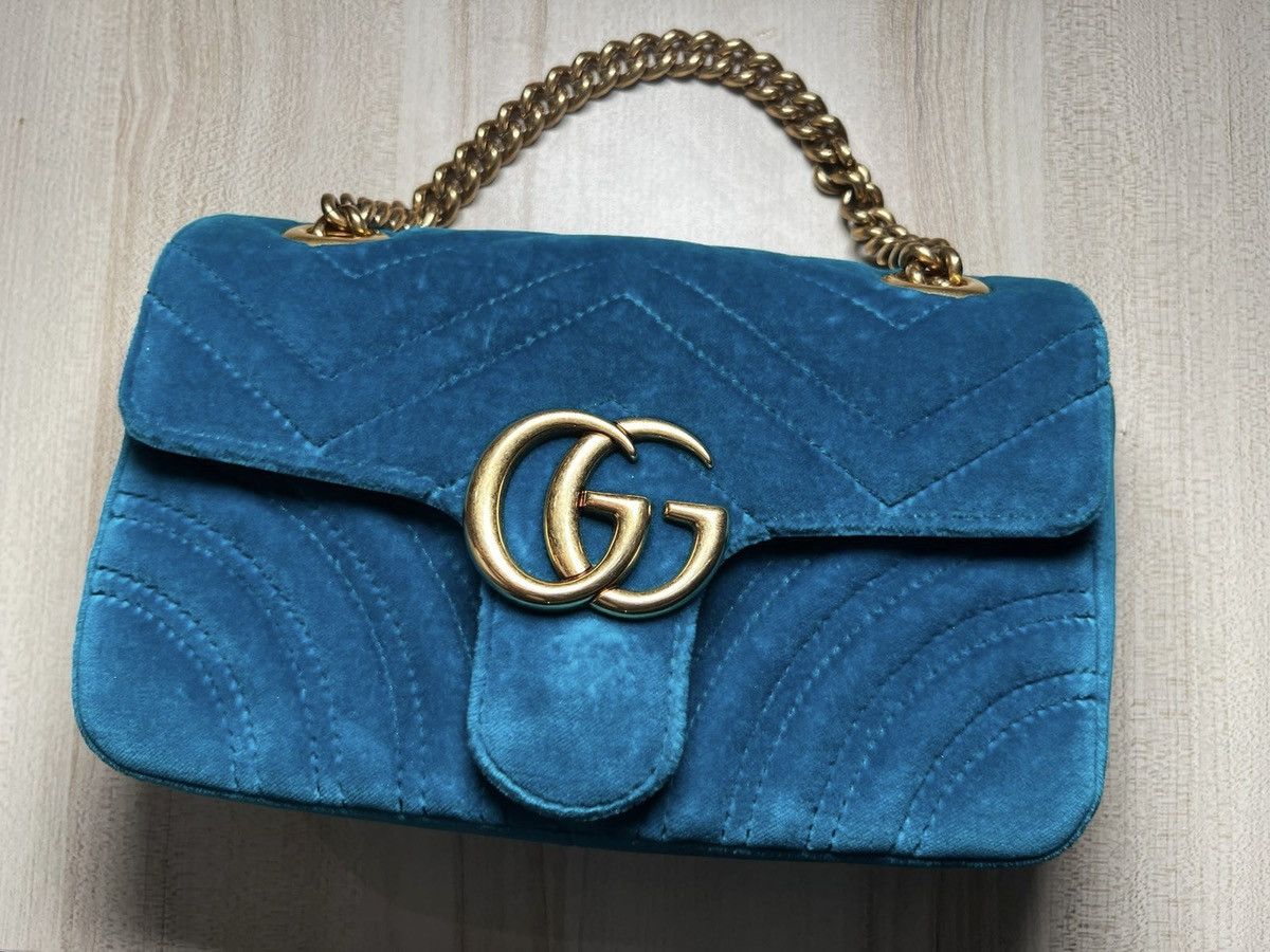 Gucci GG Marmont velvet crossbody bag Size ONE SIZE - 1 Thumbnail