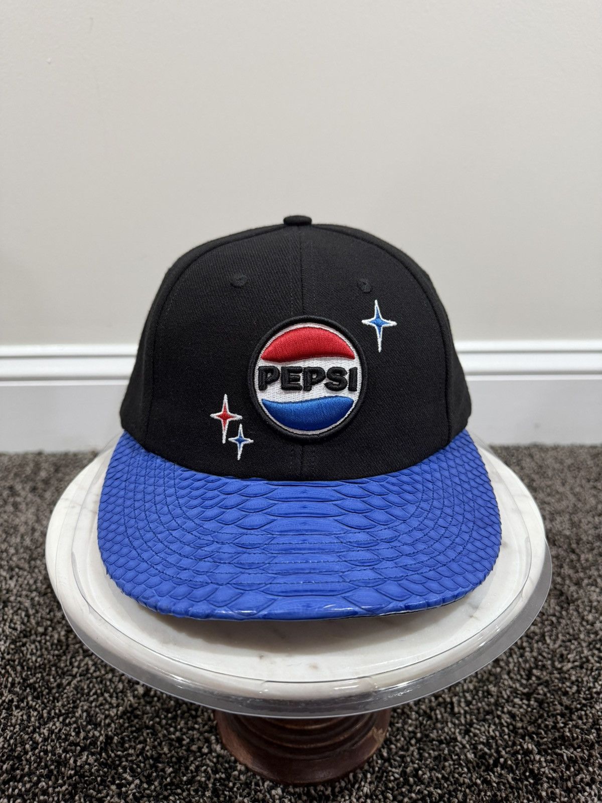 Just Don Just Don x Pepsi x RSVP Gallery Blue Python Black Hat Size ONE SIZE - 8 Thumbnail