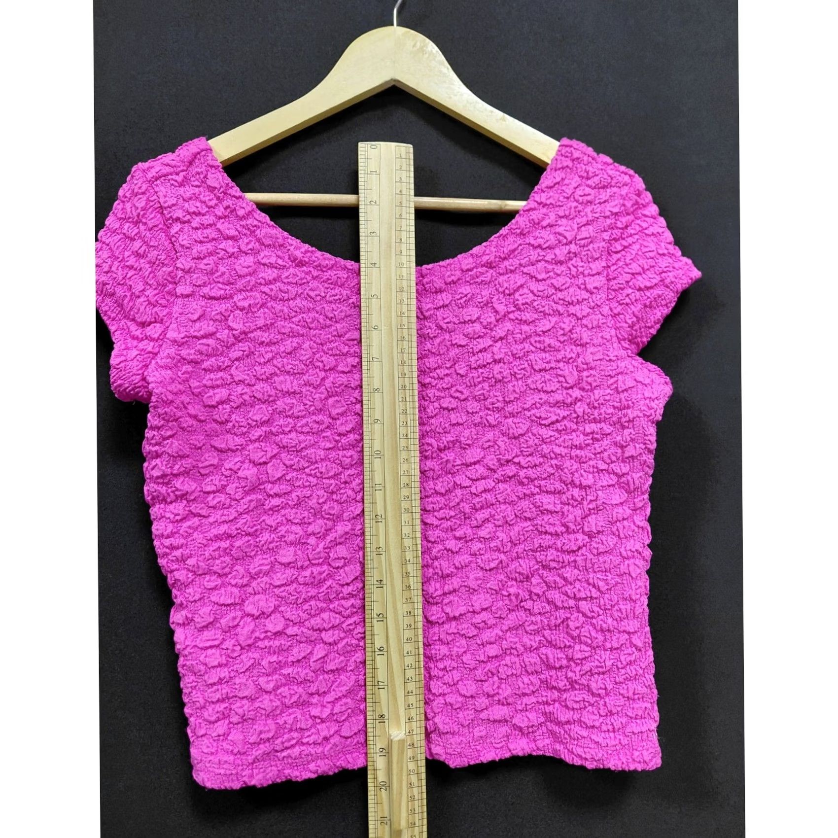 Anthropologie Maeve by Anthropologie Pink Textured Top Solid Short Sleeve Women Size XS Size XS / US 0-2 / IT 36-38 - 6 Thumbnail