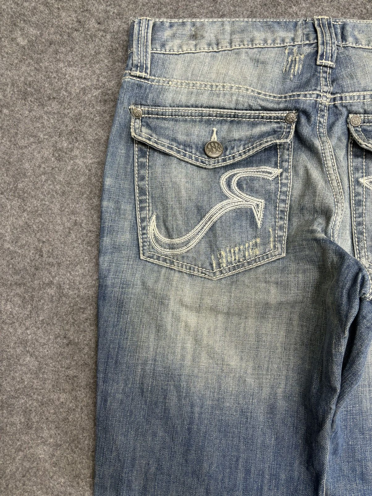 Rock & Republic 💥Sick Distressed 90s Style Rock Republic Flare Denim F502 Size US 34 / EU 50 - 14 Thumbnail