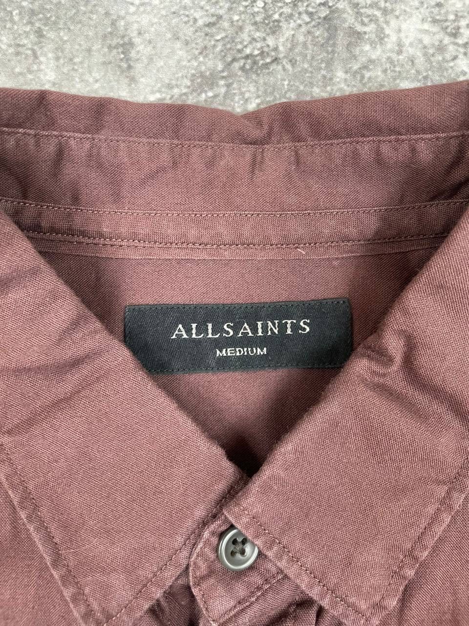 Allsaints AllSaints Men Cotton Shirt Button Down Long Sleeve Brown Size US M / EU 48-50 / 2 - 5 Thumbnail