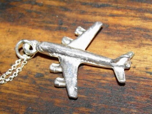 Sterling Silver Airplane Charm Necklace