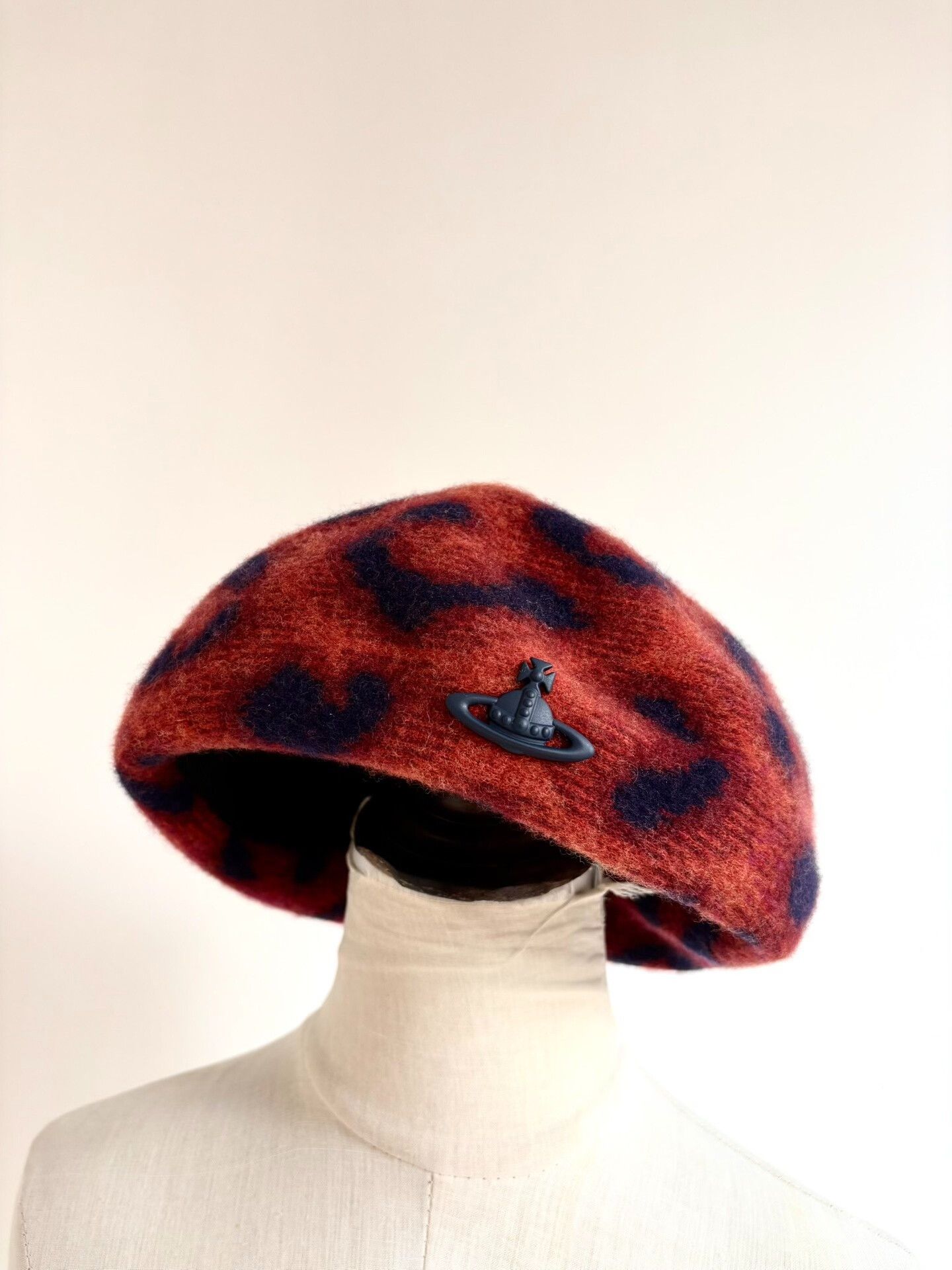 Vivienne Westwood Vivienne Westwood Pink Leopard Beret Size ONE SIZE - 1 Thumbnail