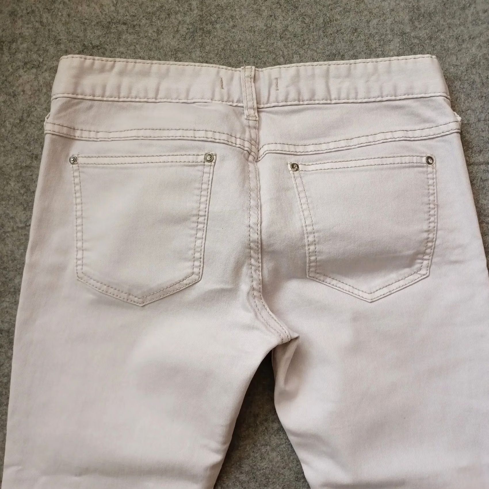 Free People Free People Jeans Womens 27 Beige Low Rise Skinny Stretch Pants Jeans Size 27" / US 4 / IT 40 - 3 Thumbnail
