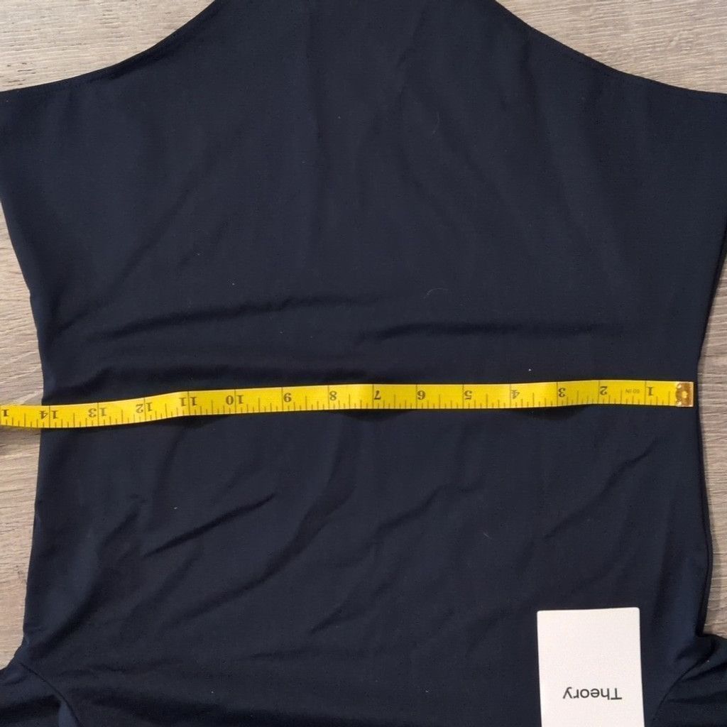 Theory Theory Nocturne Navy Motion Jersey Turtleneck Bodysuit Med. Size M / US 6-8 / IT 42-44 - 9 Thumbnail