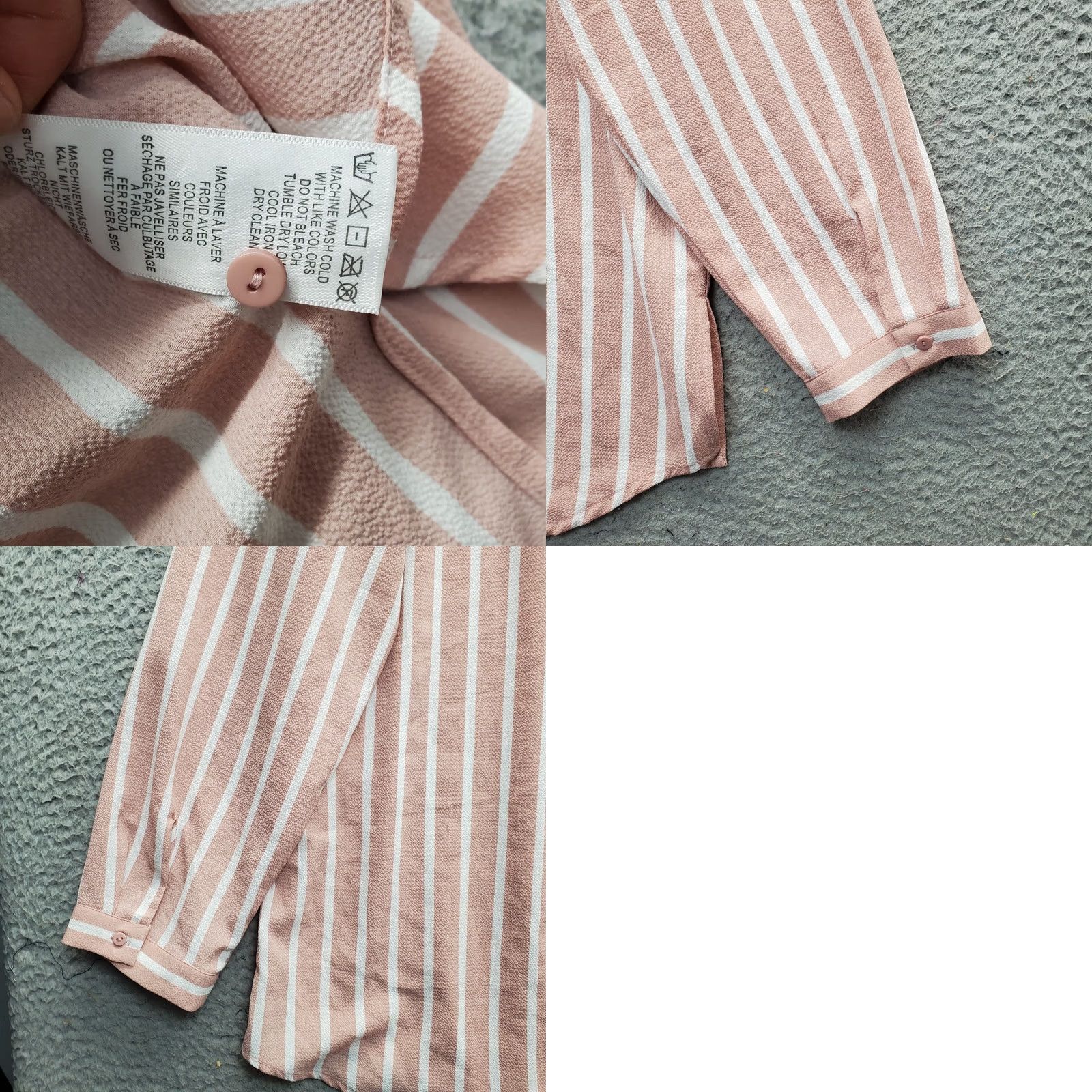 Adrianna Papell Adrianna Papell Blouse Top Womens XL Multi Striped Stretch Long Sleeve Pullover Size XL / US 12-14 / IT 48-50 - 8 Thumbnail