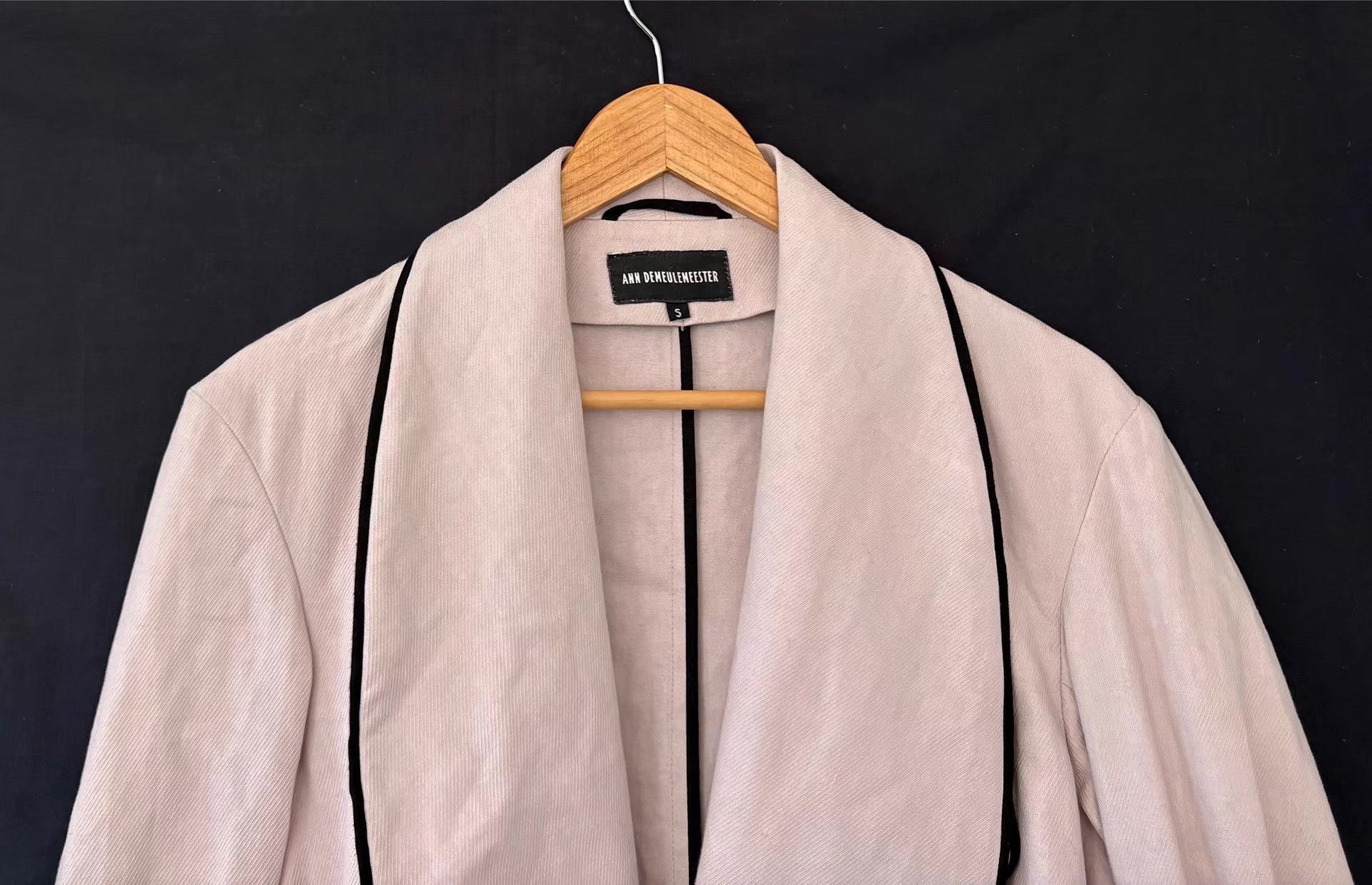 Ann Demeulemeester Pink Light Jacket with Black Trim - Size S Size US S / EU 44-46 / 1 - 5 Thumbnail