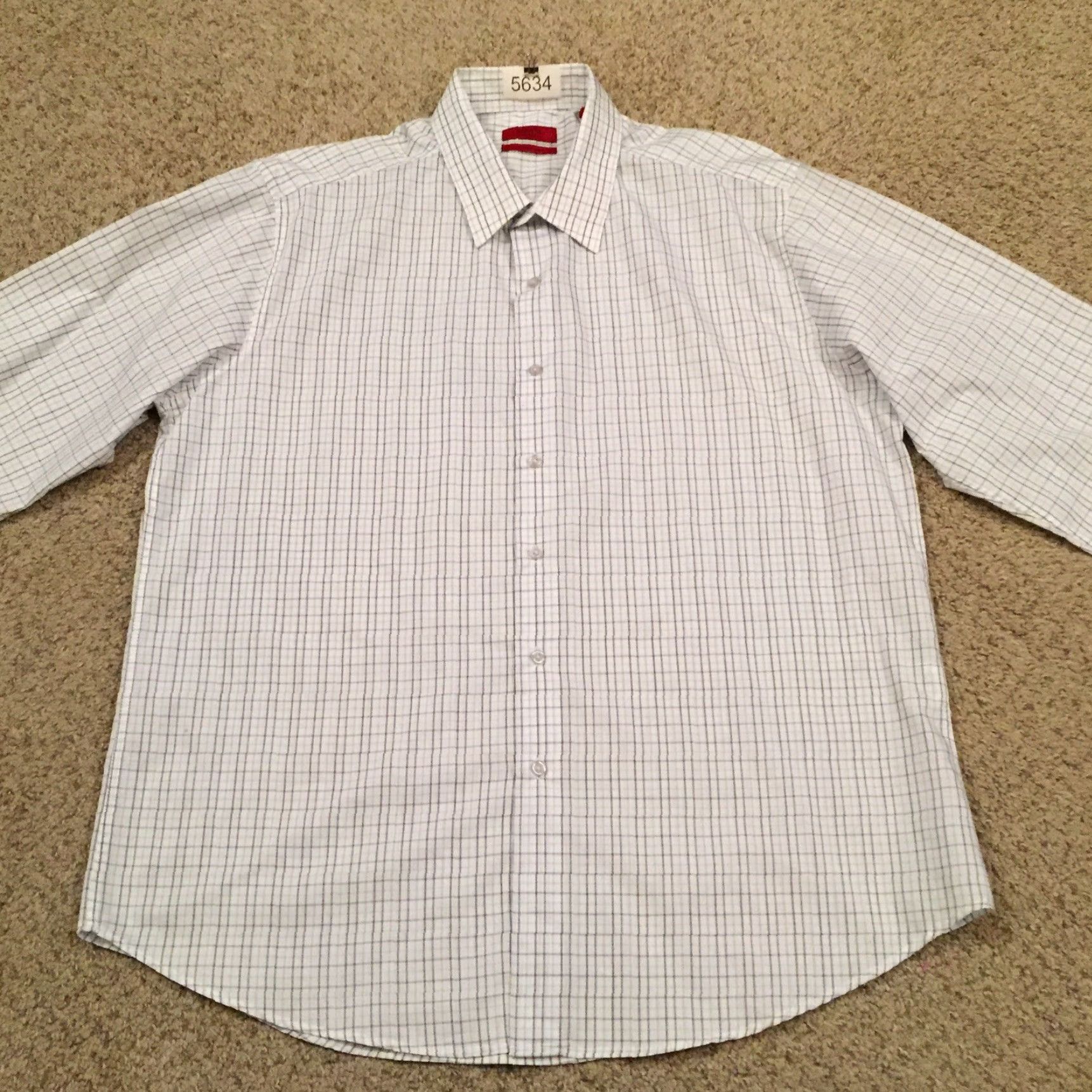 Alfani Alfani Shirt Mens XL Blue Plaid Long Sleeve Button-Up Shirt Size US XL / EU 56 / 4 - 5 Thumbnail