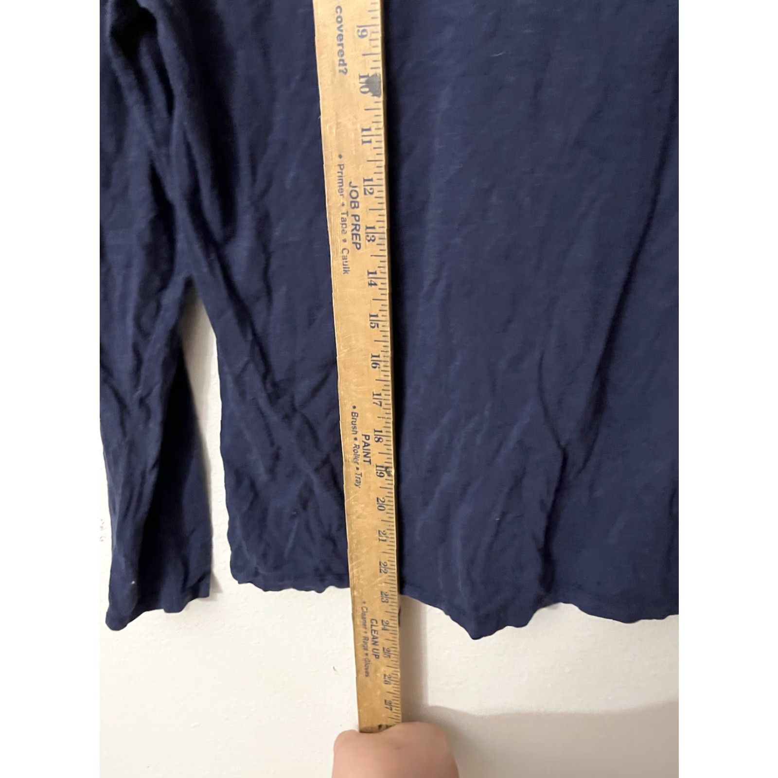 Loft VINTAGE Loft Blouse Womens Size Medium Navy Blue Long Sleeve V Neck Size M / US 6-8 / IT 42-44 - 4 Thumbnail