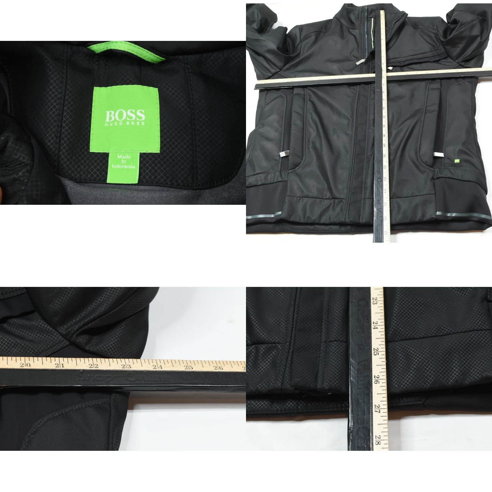 Hugo Boss HUGO BOSS Green Label Jorryn Bomber Jacket Mens Large Black Full Zip Long Sleeve Size US L / EU 52-54 / 3 - 8 Thumbnail