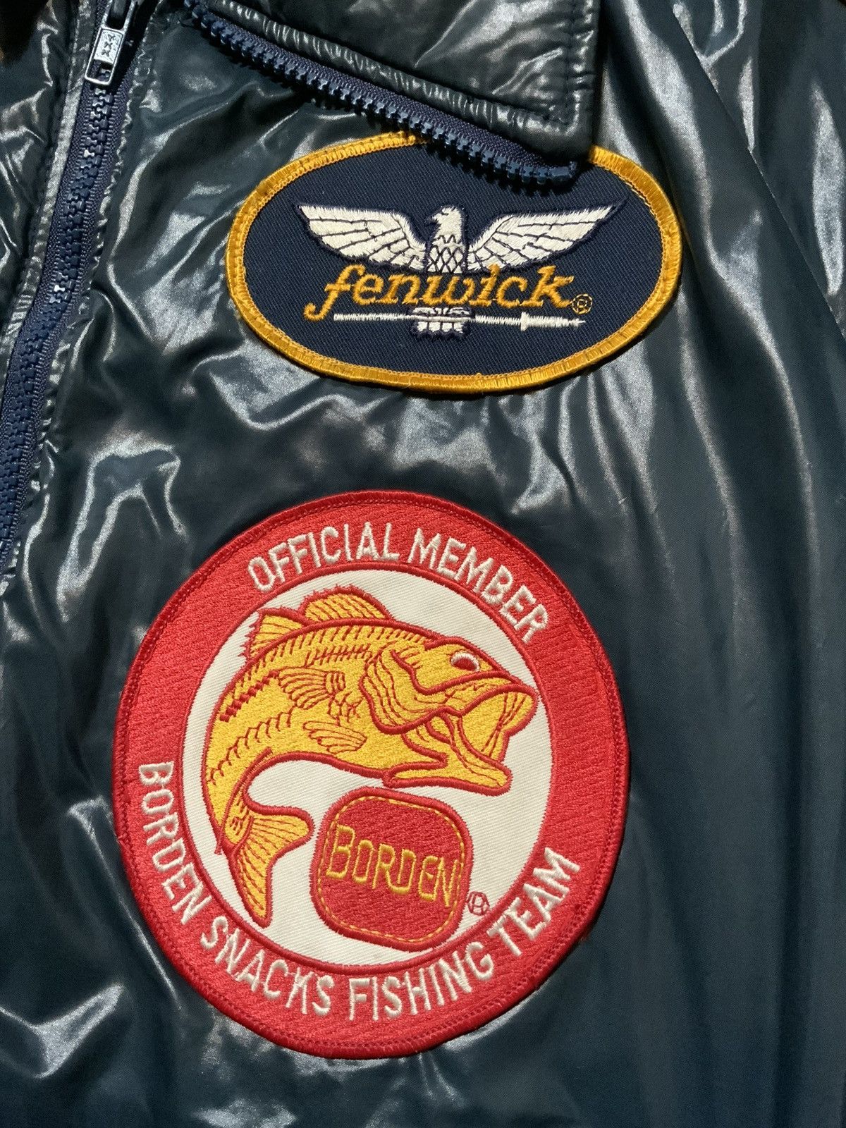 Vintage Vintage 80s Fenwick Borden Fishing Team Member Patch Jacket Size US L / EU 52-54 / 3 - 7 Thumbnail