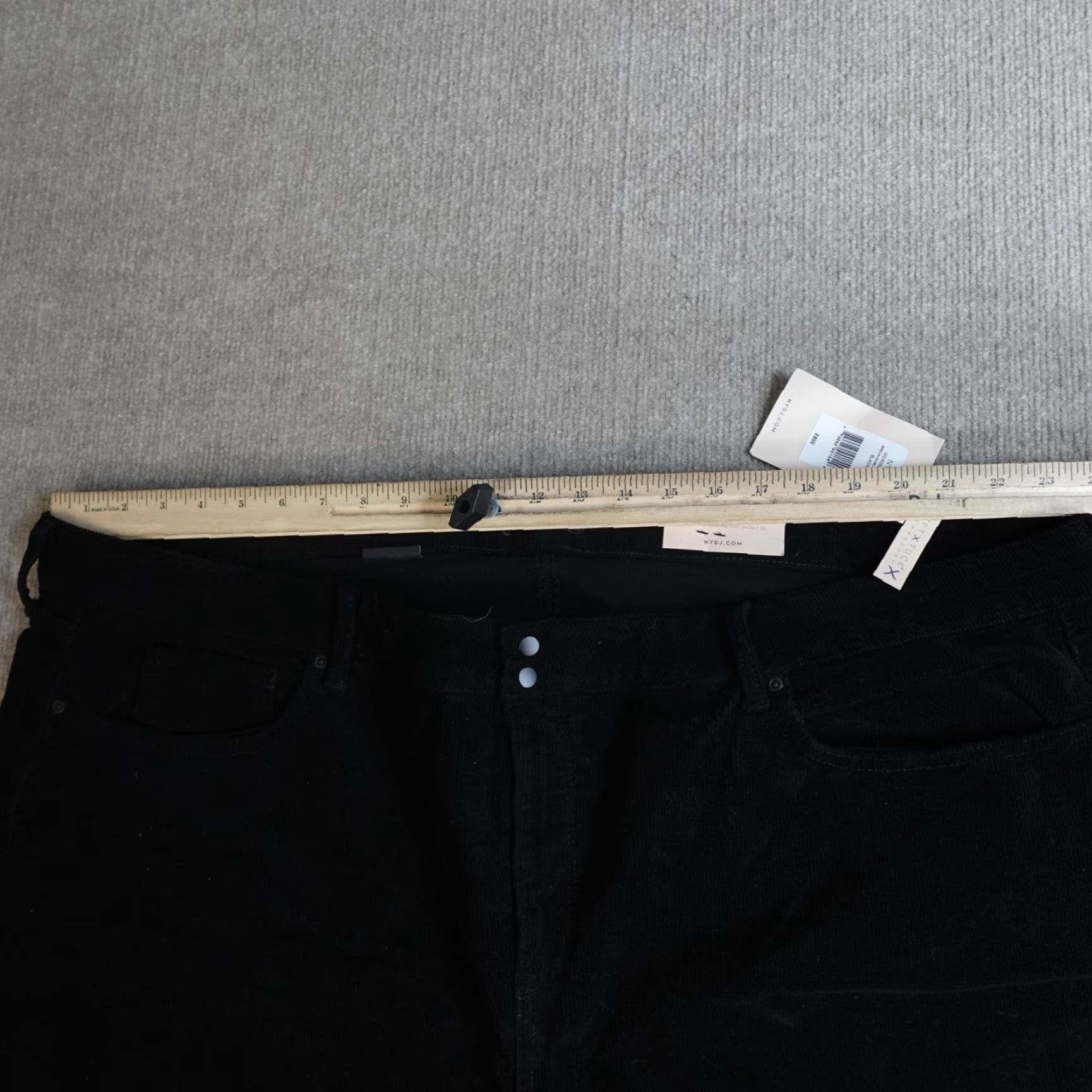 NYDJ VINTAGE NYDJ Pants 28W Black Corduroy Lift x Tuck Marilyn Straight NEW Size 28" / US 6 / IT 42 - 6 Thumbnail