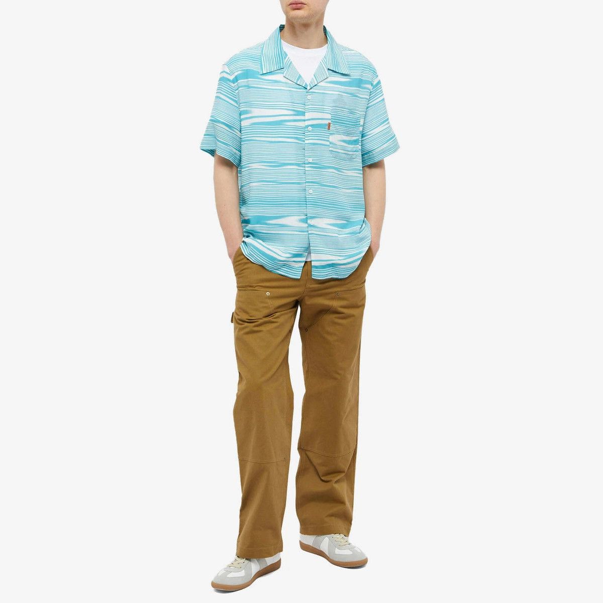 Missoni o1y0225 Striped Shirt in Blue/White Size US S / EU 44-46 / 1 - 5 Thumbnail