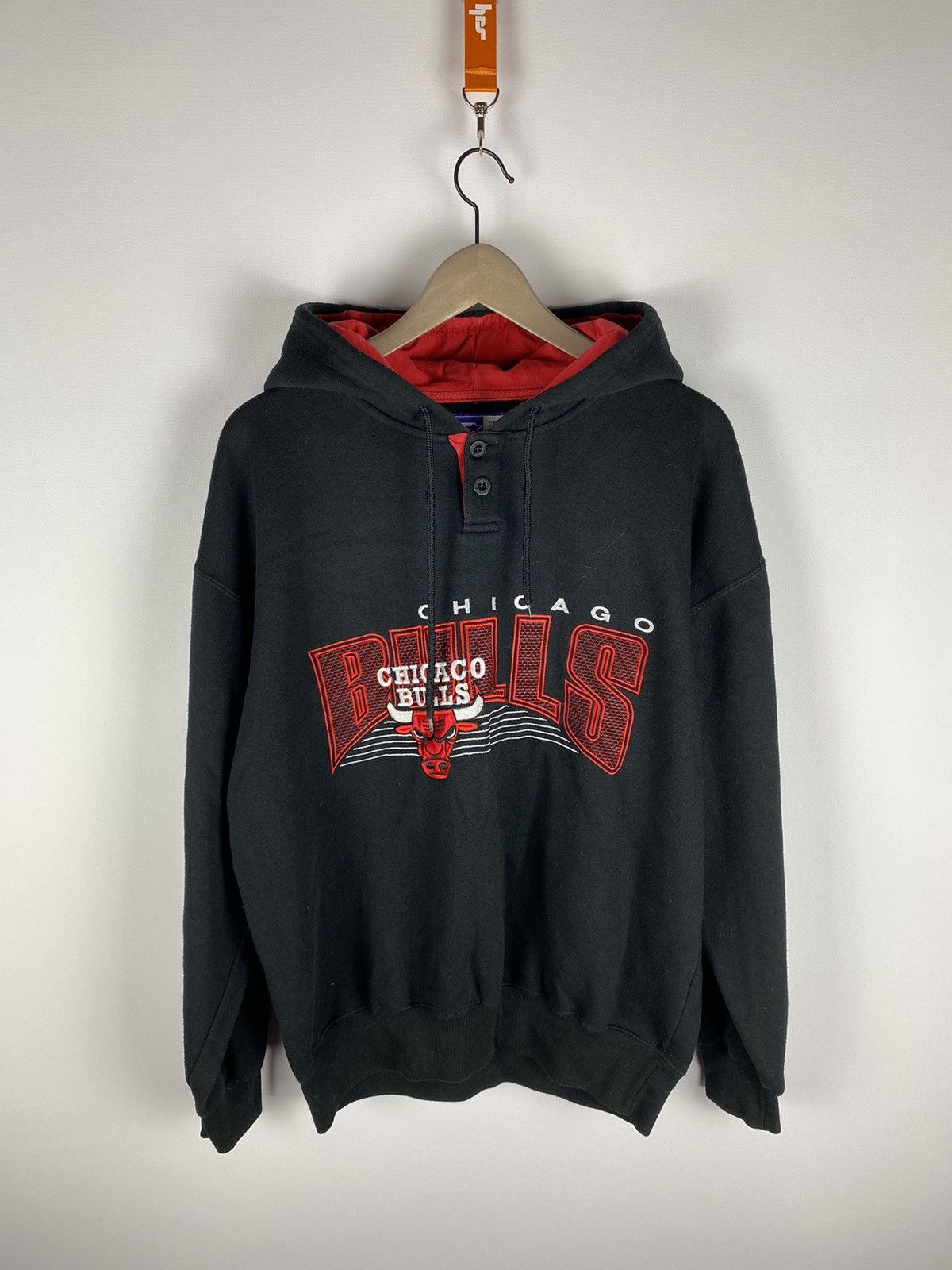 Vintage RARE Chicago Bulls NBA Y2K Starter Hoodie 90s