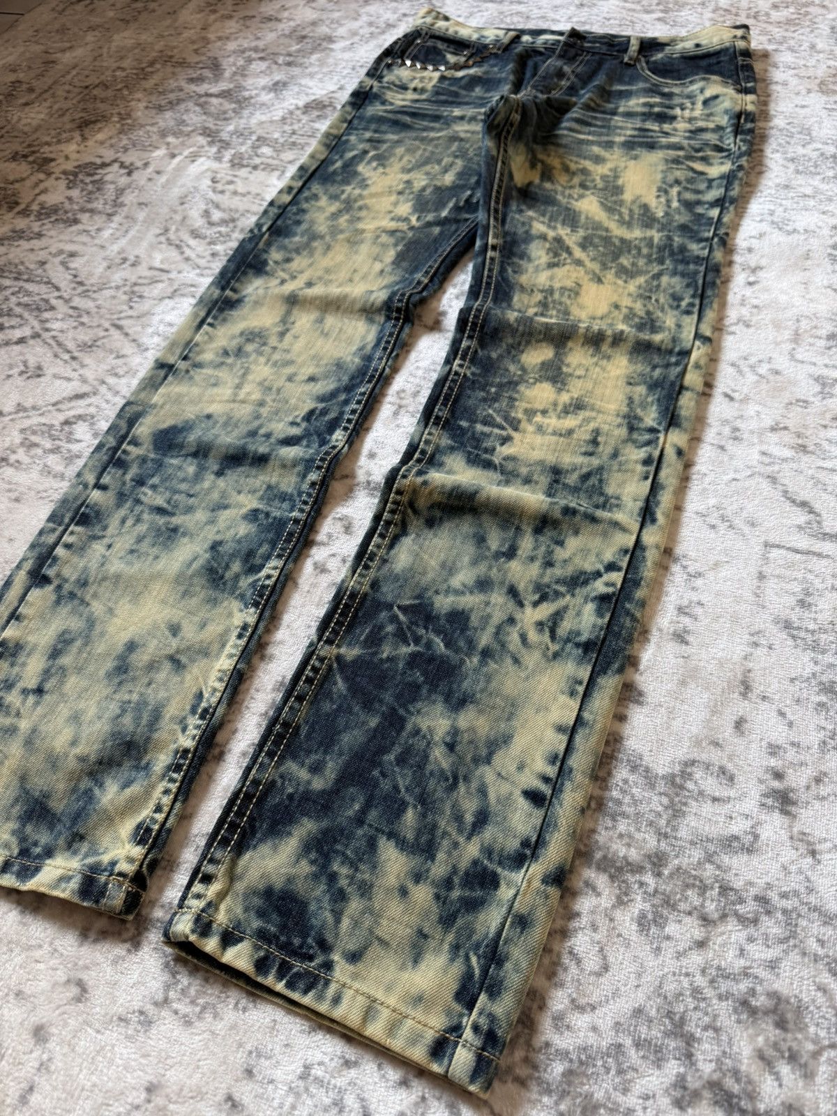 Japanese Brand Semantic Design Studded Acid Mud Wash Jeans Size US 30 / EU 46 - 11 Thumbnail
