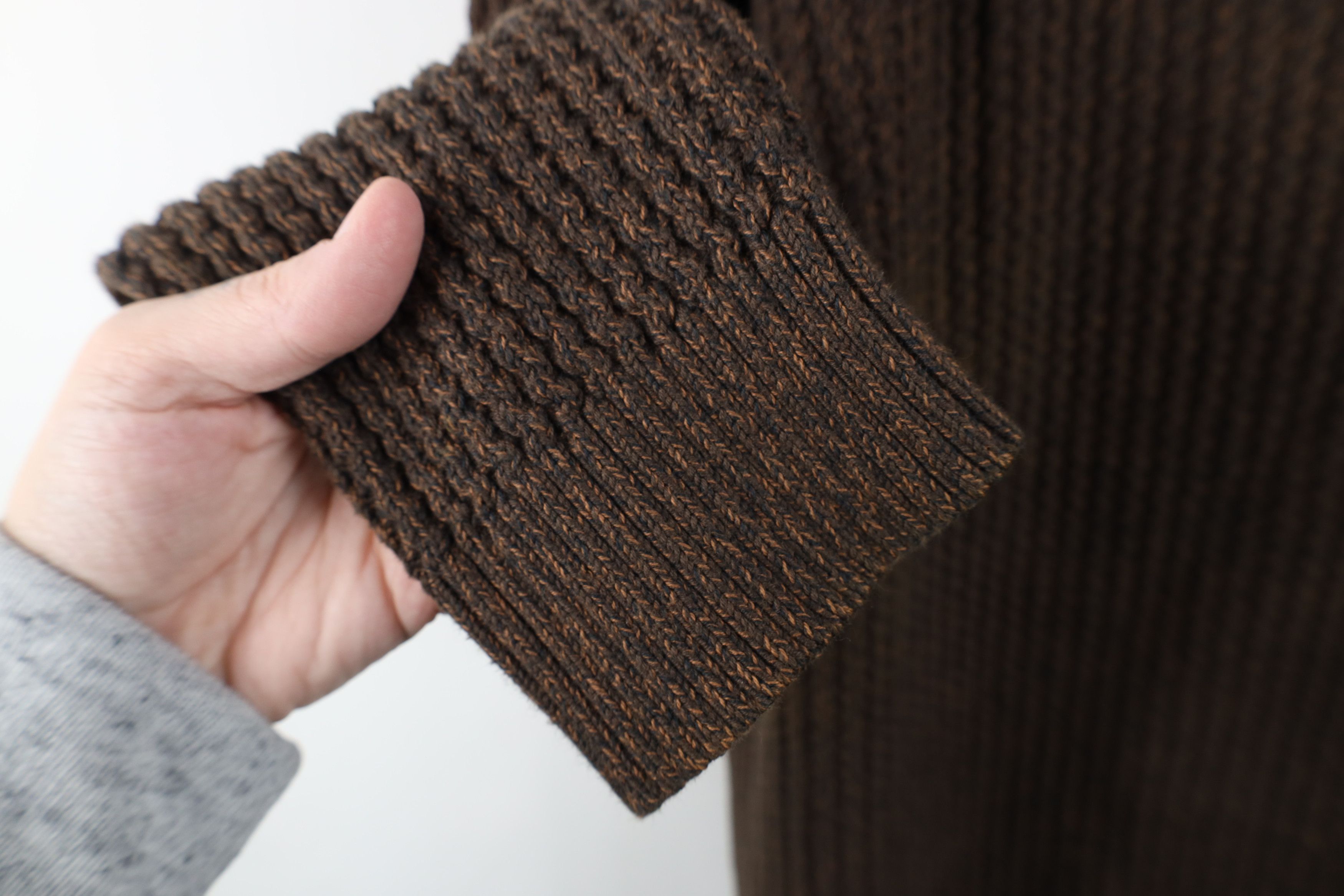Eddie Bauer Vintage Eddie Bauer Cotton Ribbed Knit Henley Sweater Brown Size US L / EU 52-54 / 3 - 5 Thumbnail