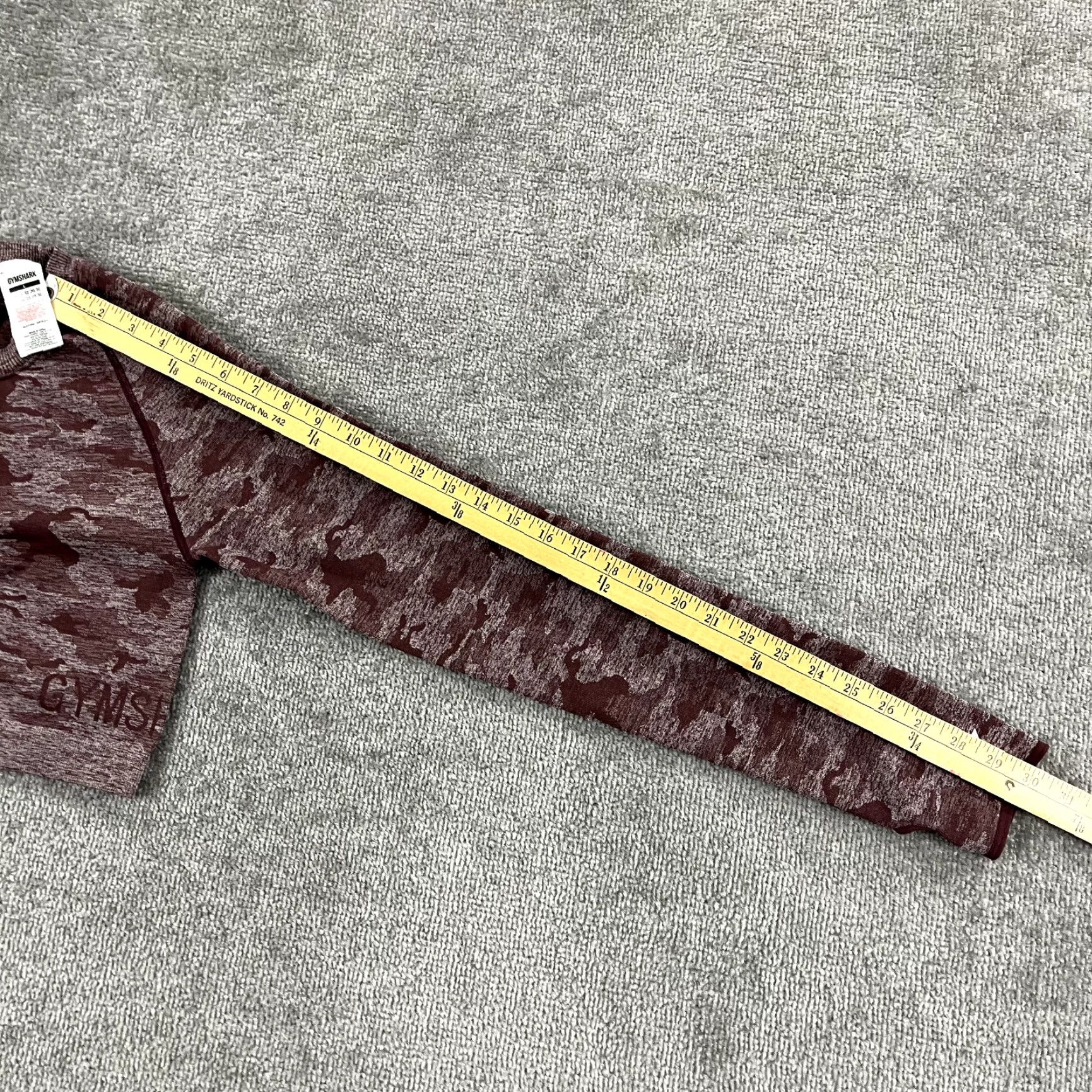 Gymshark GYMSHARK Top Womens Large Cropped Red Adapt Camo Seamless Gym Train Long Sleeve Shirt Size L / US 10 / IT 46 - 6 Thumbnail