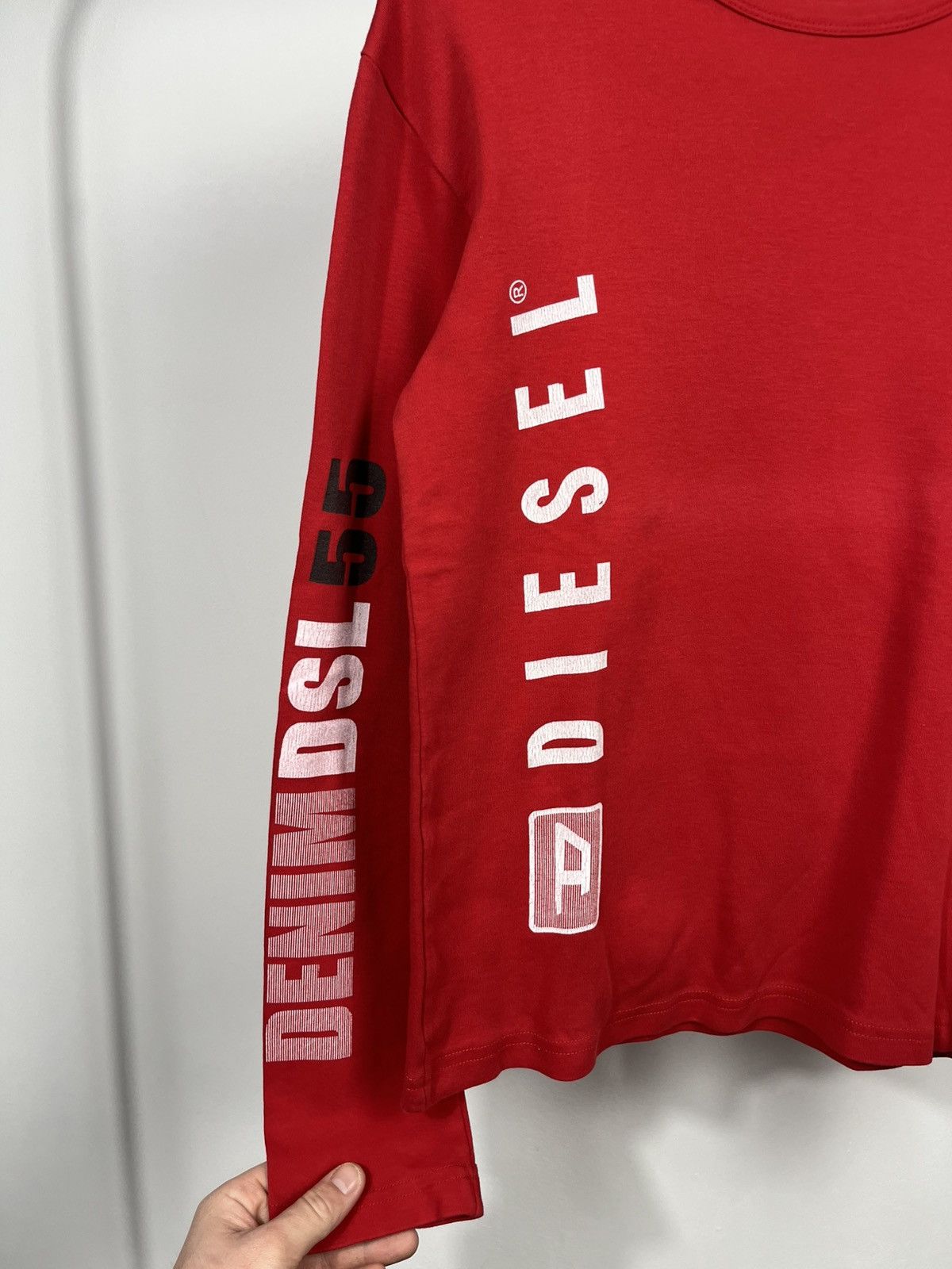 Diesel Diesel Mens Red Long Sleeve Logo Shirt XL Casual Streetwear Size US XL / EU 56 / 4 - 5 Thumbnail